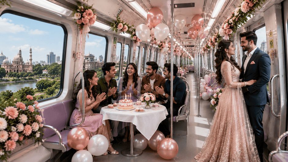 Bhopal and Indore Metro allow birthday parties and pre-wedding shoots in trains.