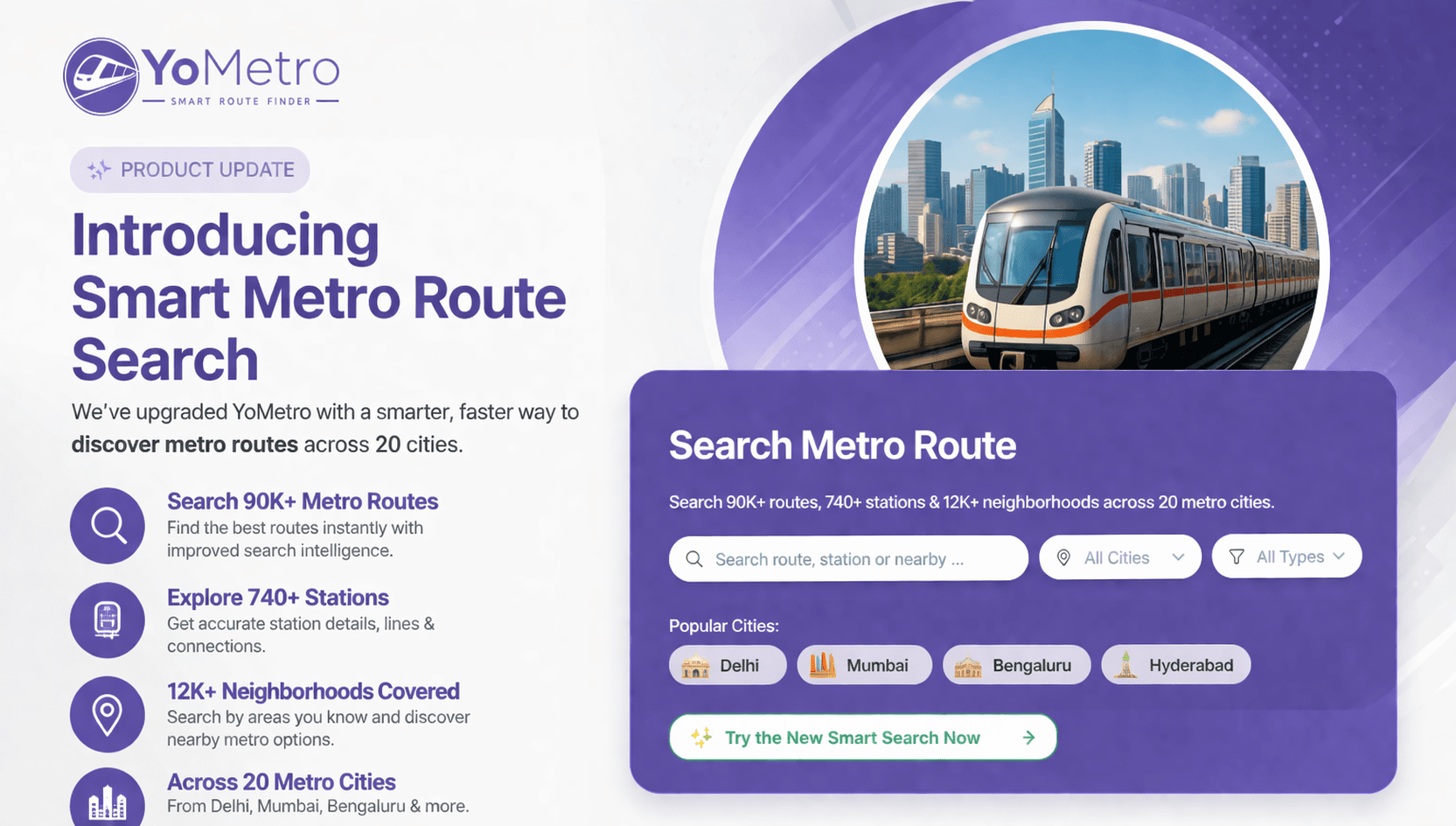 YoMetro's New Smart Search Features