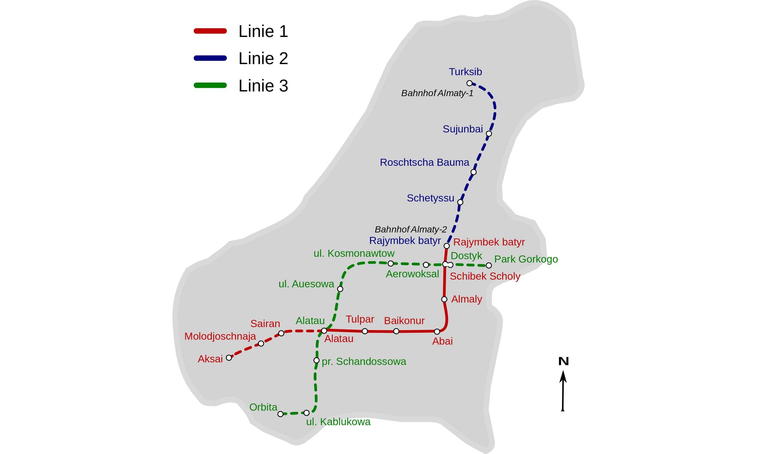 Almaty Metro map