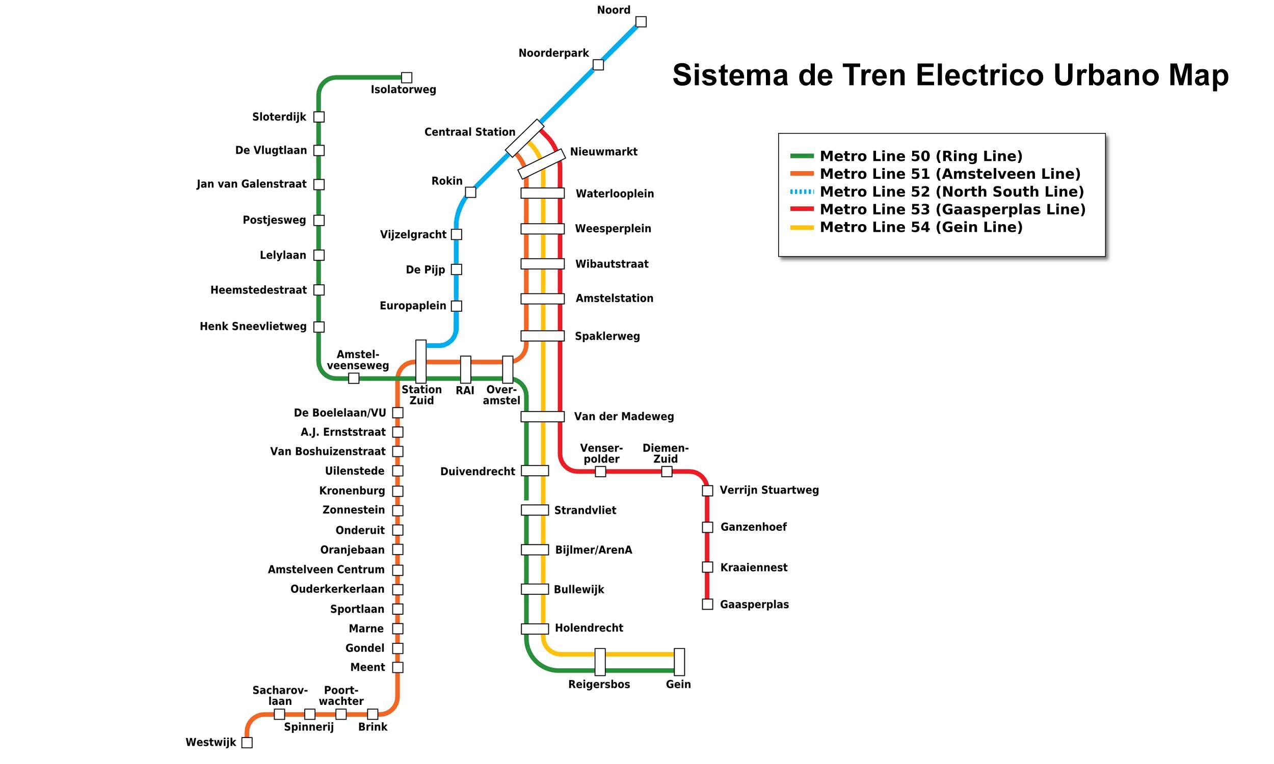 Amsterdam Metro map