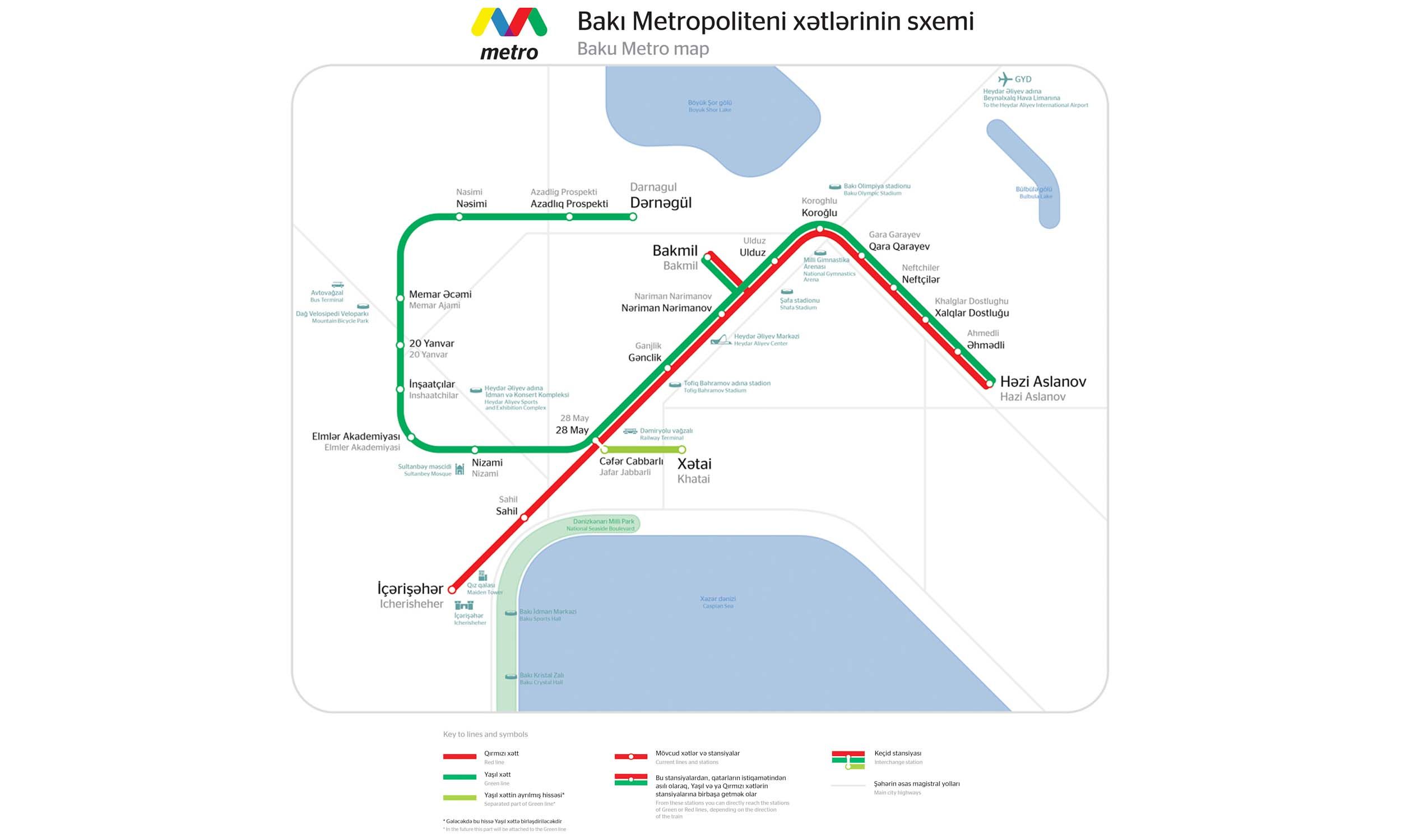 Baku Metro map