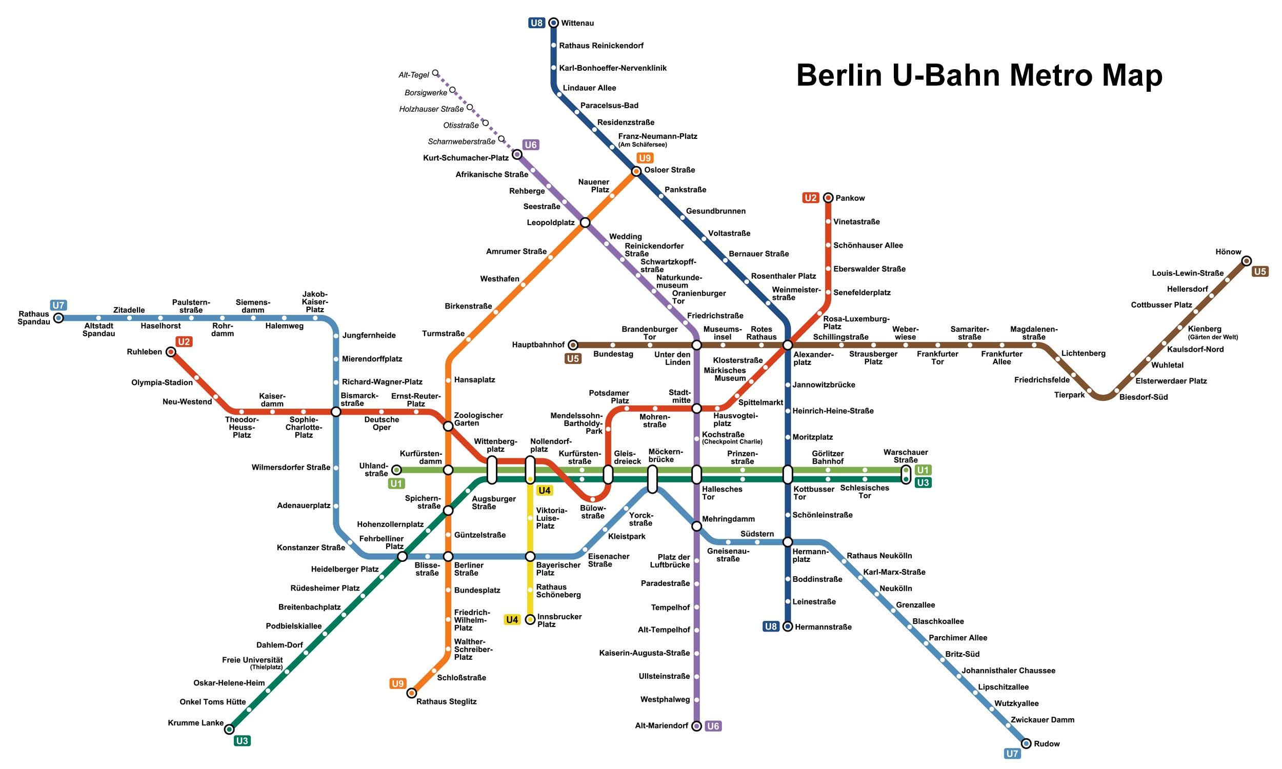 Berlin U-Bahn Metro map