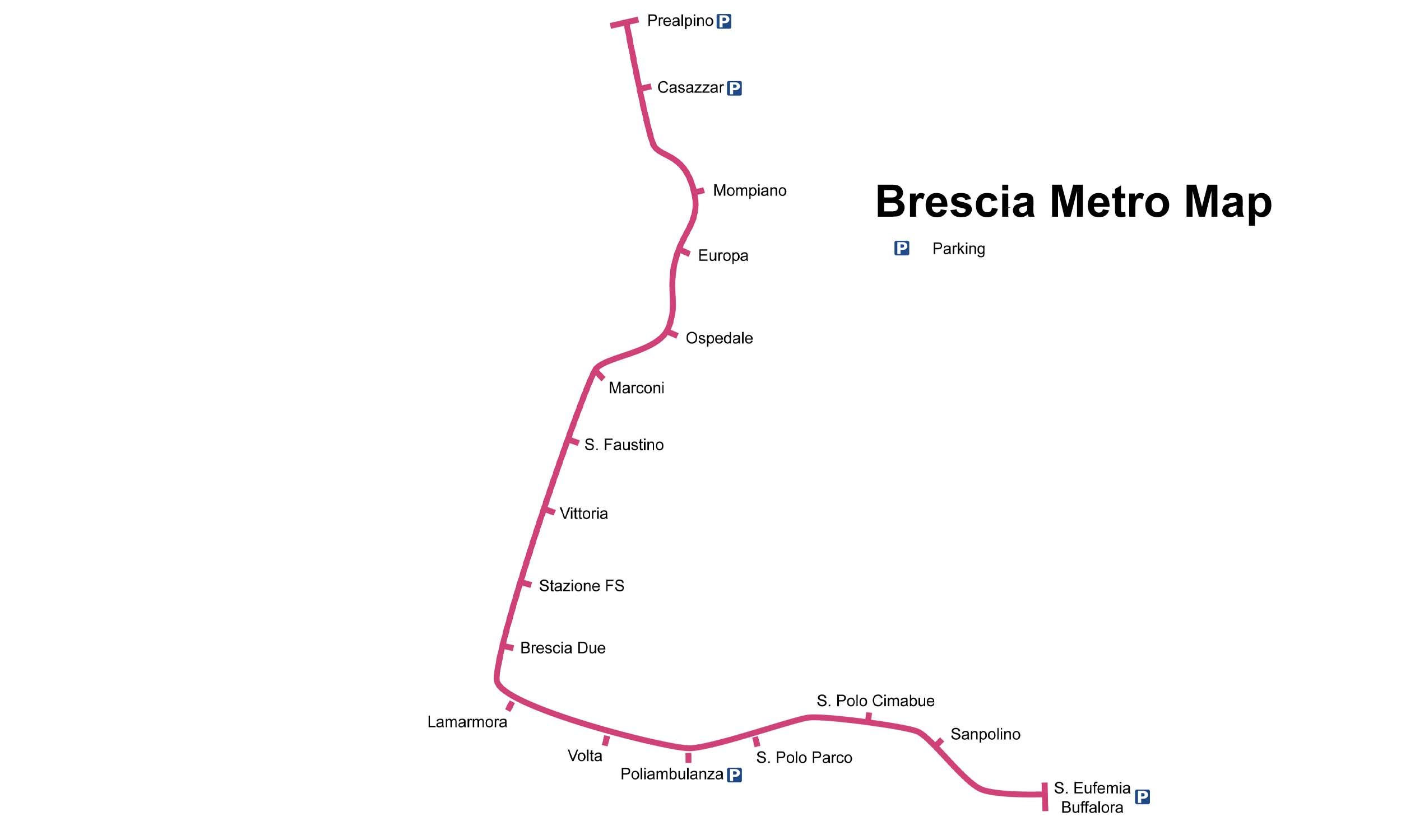 Brescia Metro map