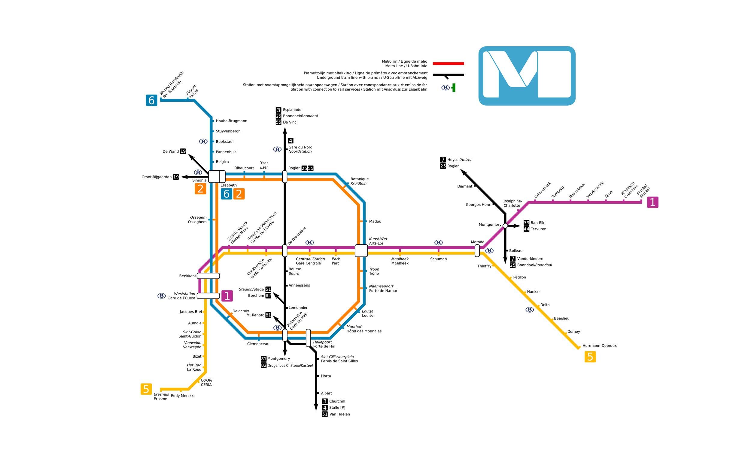 Brussels Metro map