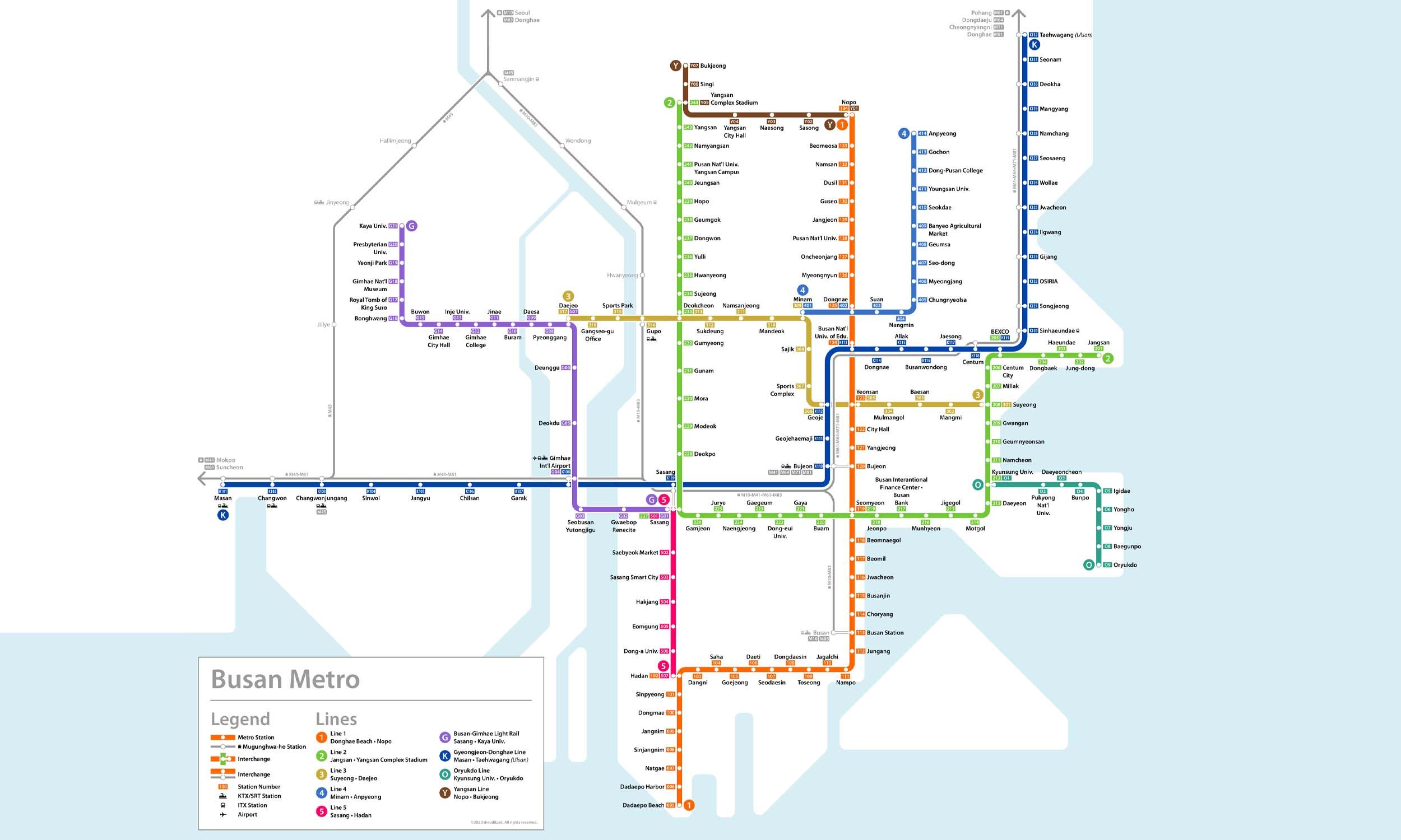 Busan Metro map