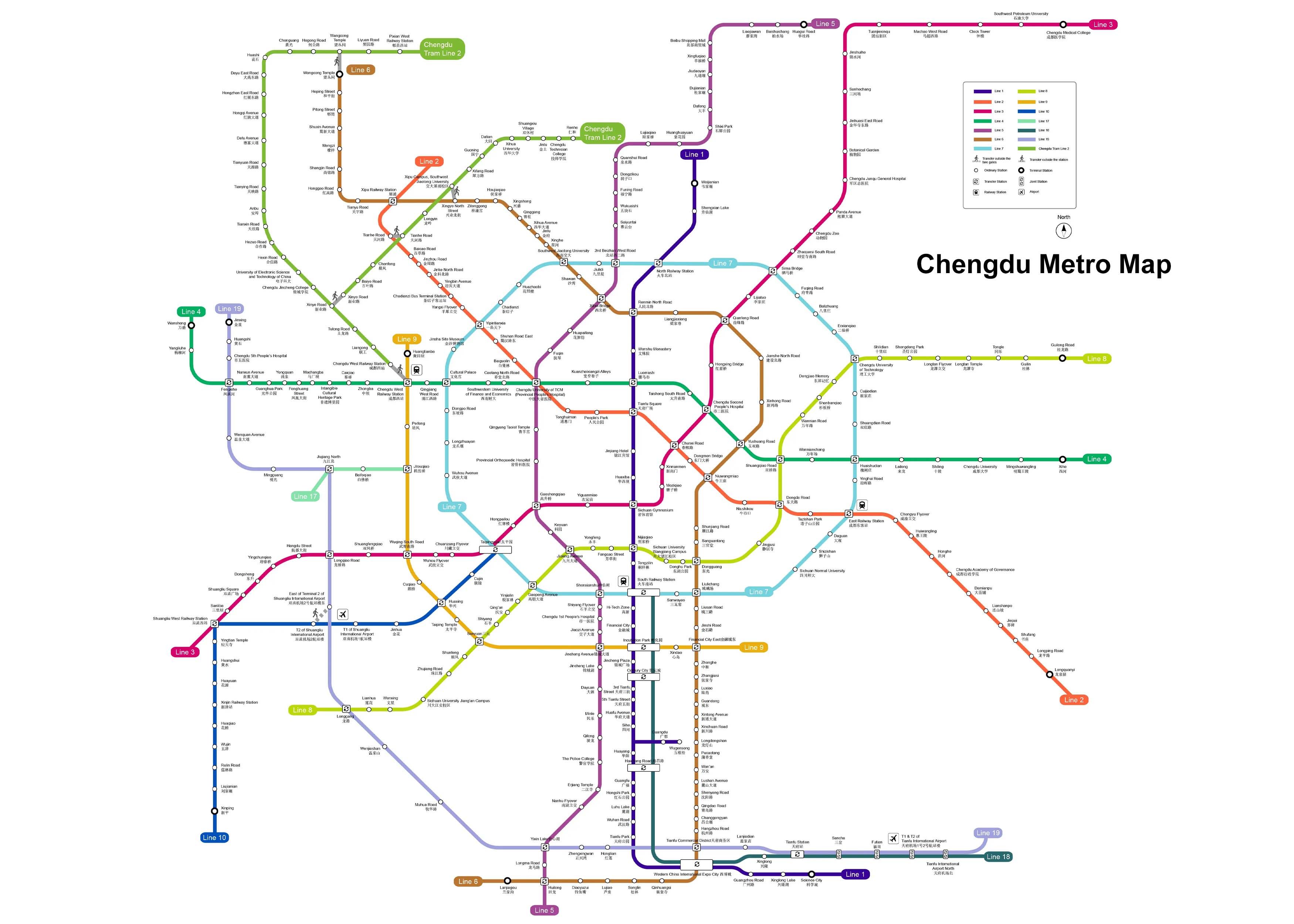 Chengdu Metro map