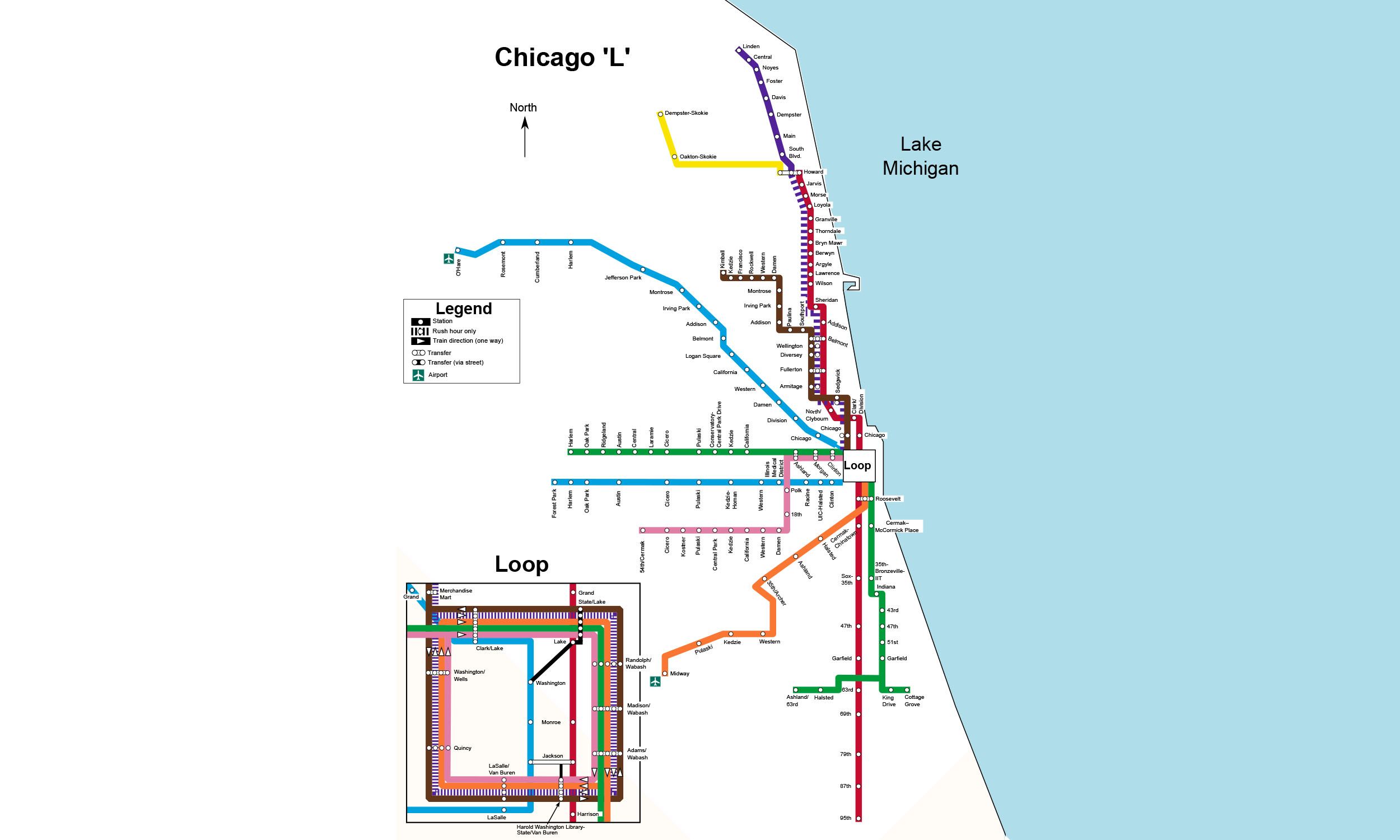 Chicago \L\ map