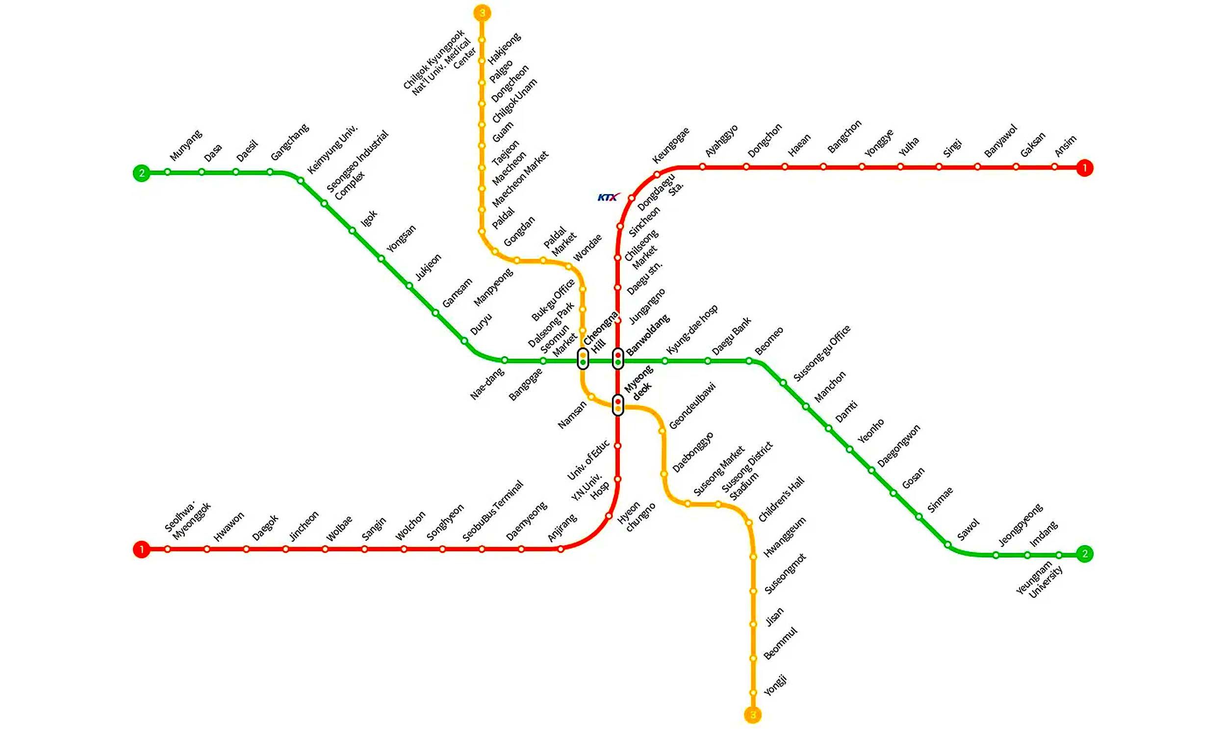 Daegu Metro map