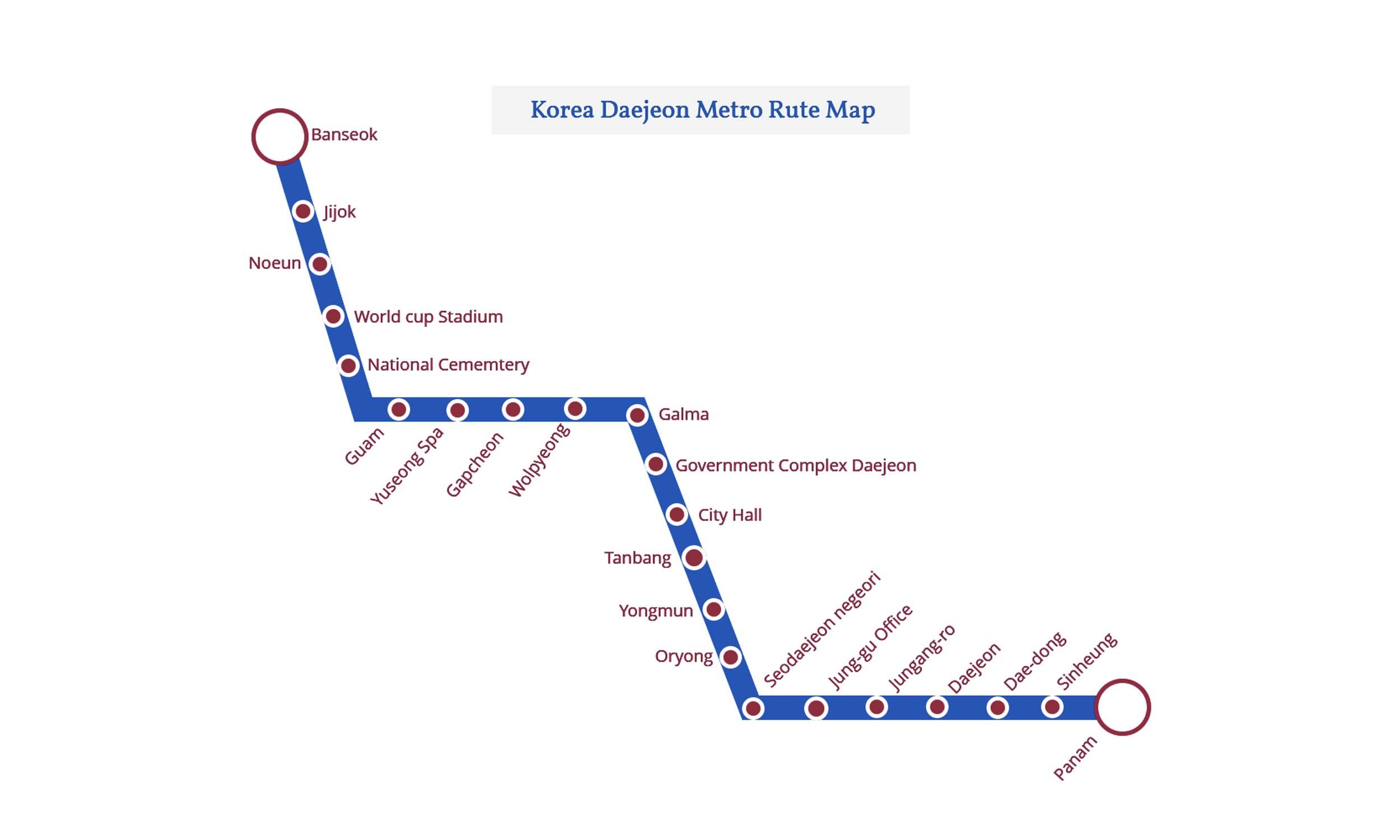 Daejeon Metro map