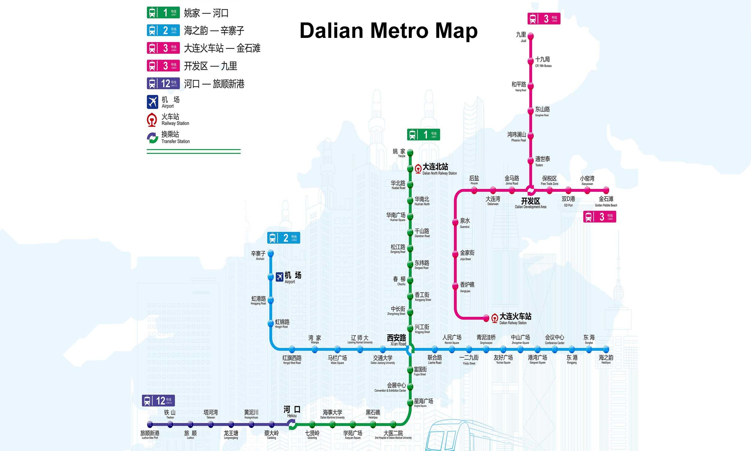 Dalian Metro map