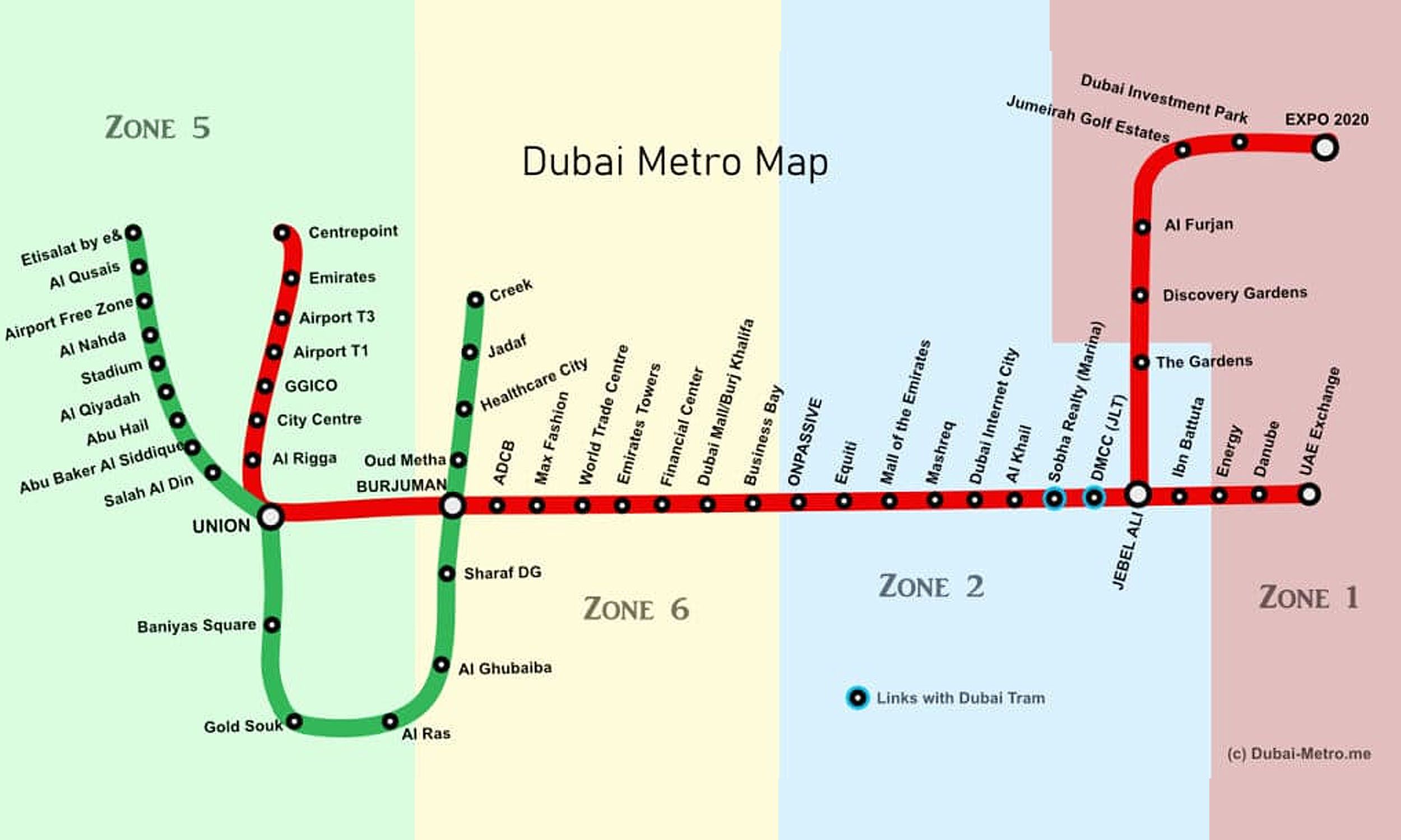 Dubai Metro map