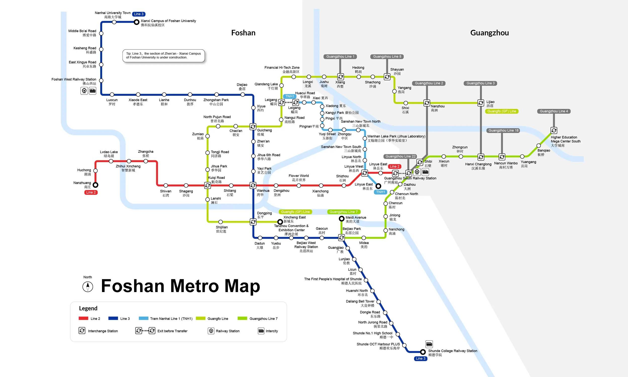 Foshan Metro map