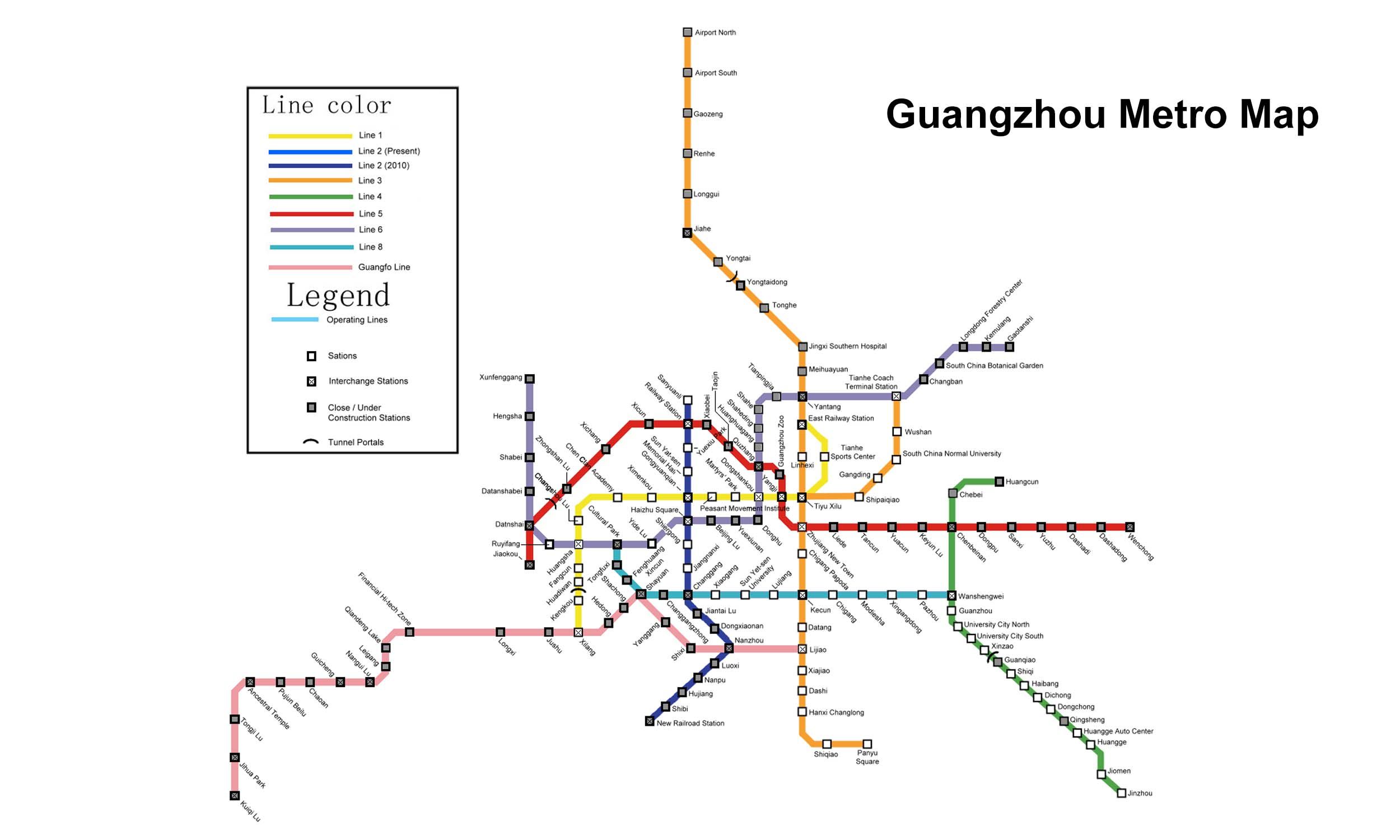 Guangzhou Metro map