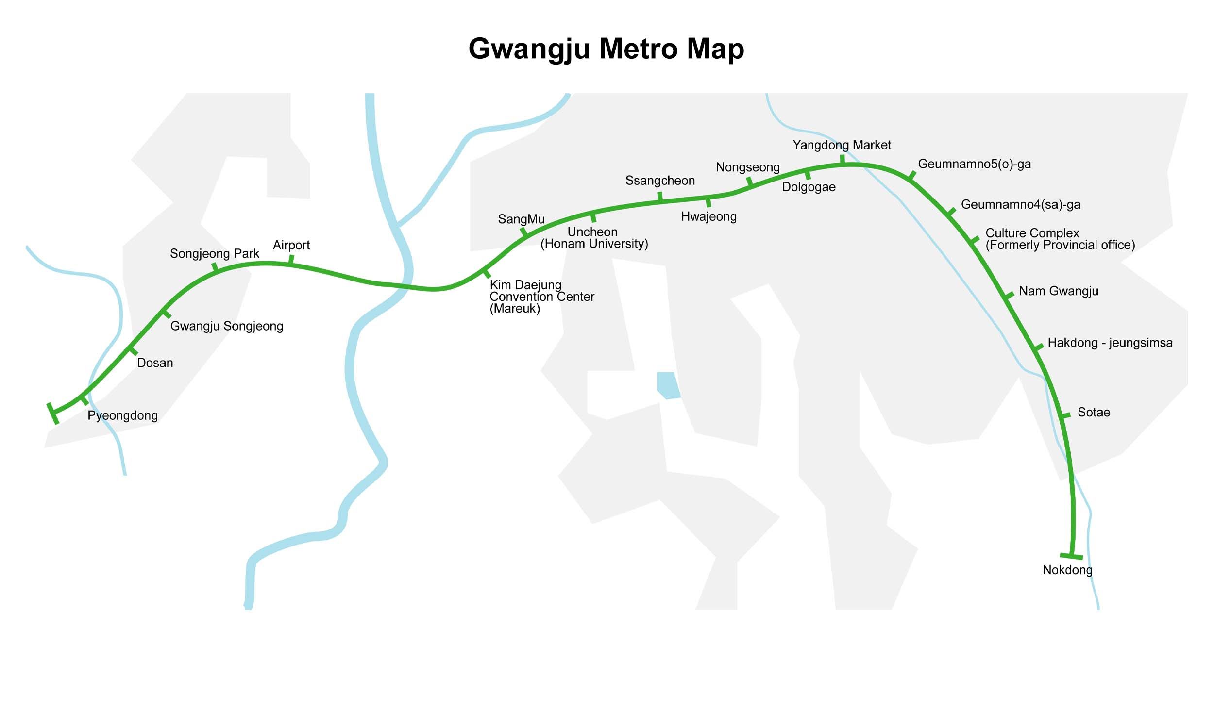 Gwangju Metro map