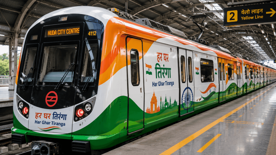 DMRC Unveils Special Metro on Yellow Line
