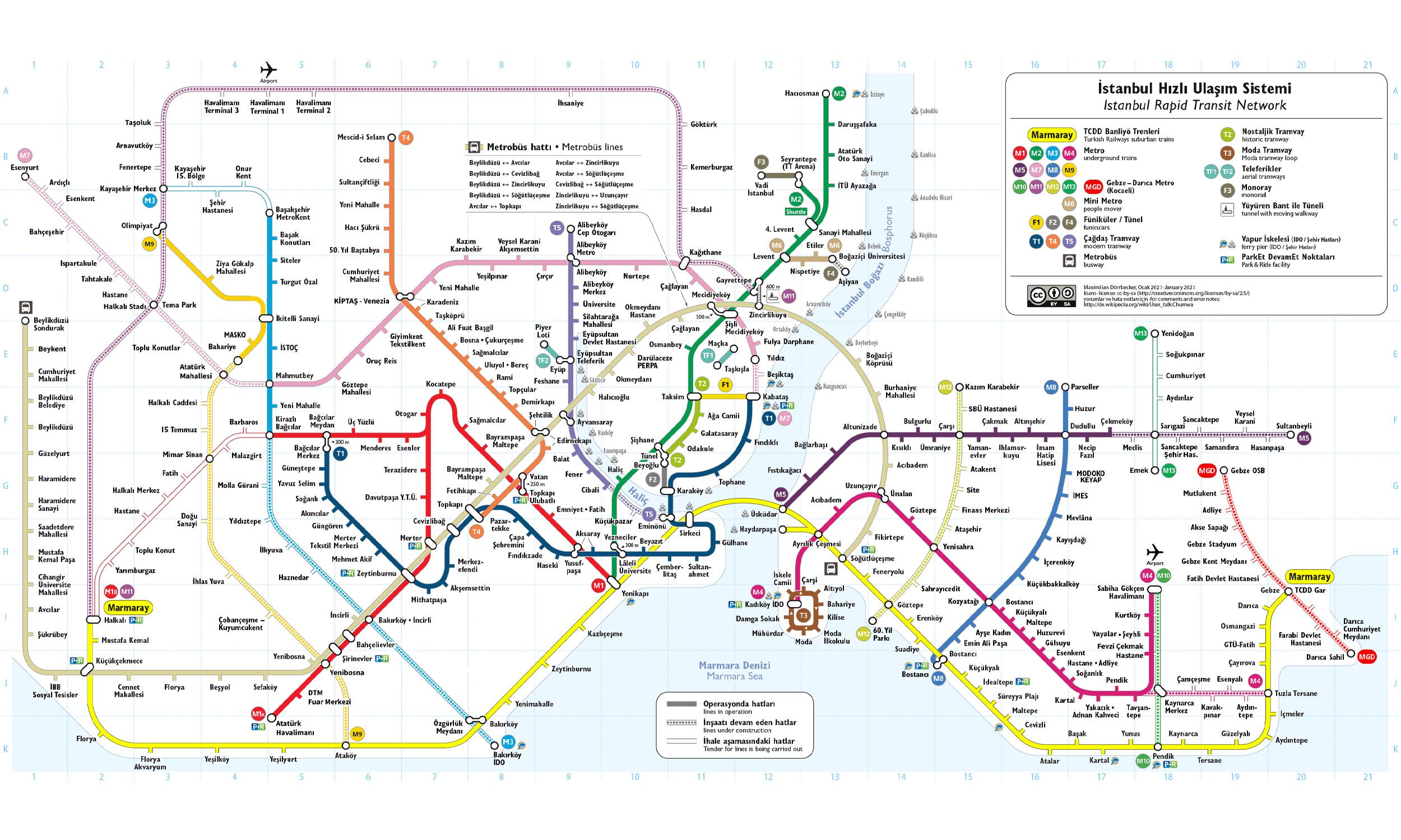 Istanbul Metro map