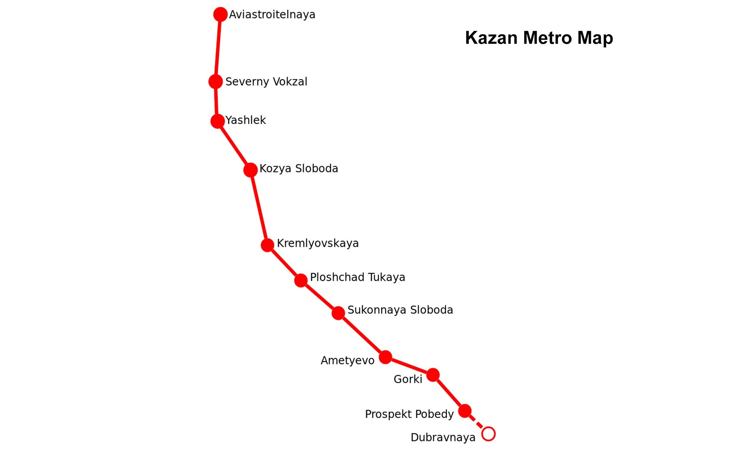 Kazan Metro map