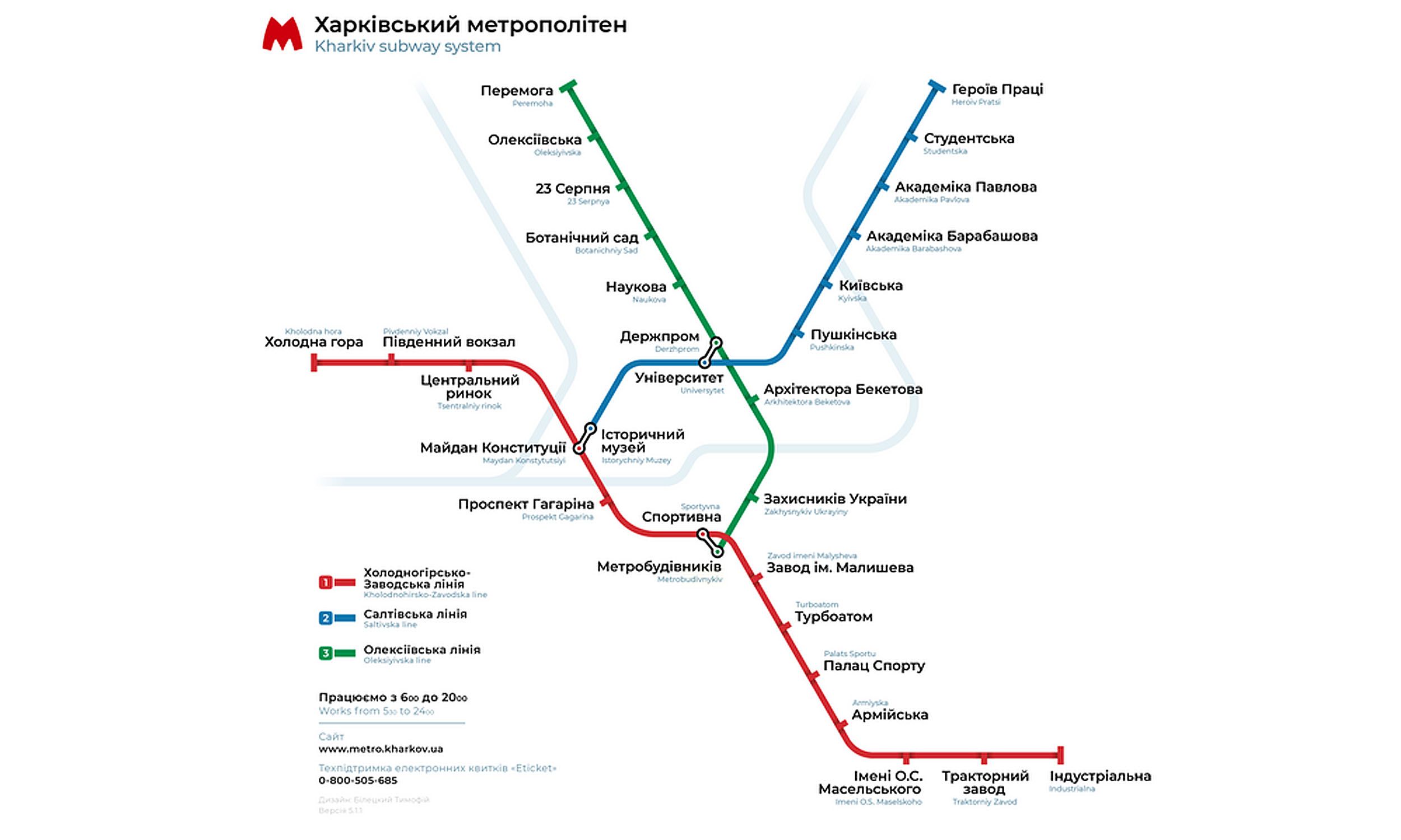 Kharkiv Metro map