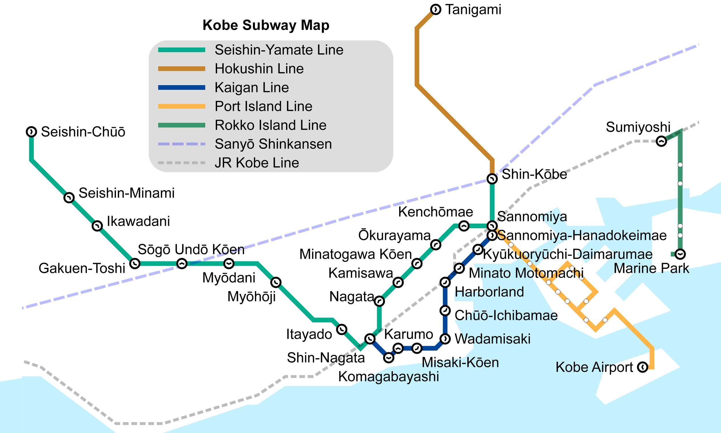 Kobe Subway map