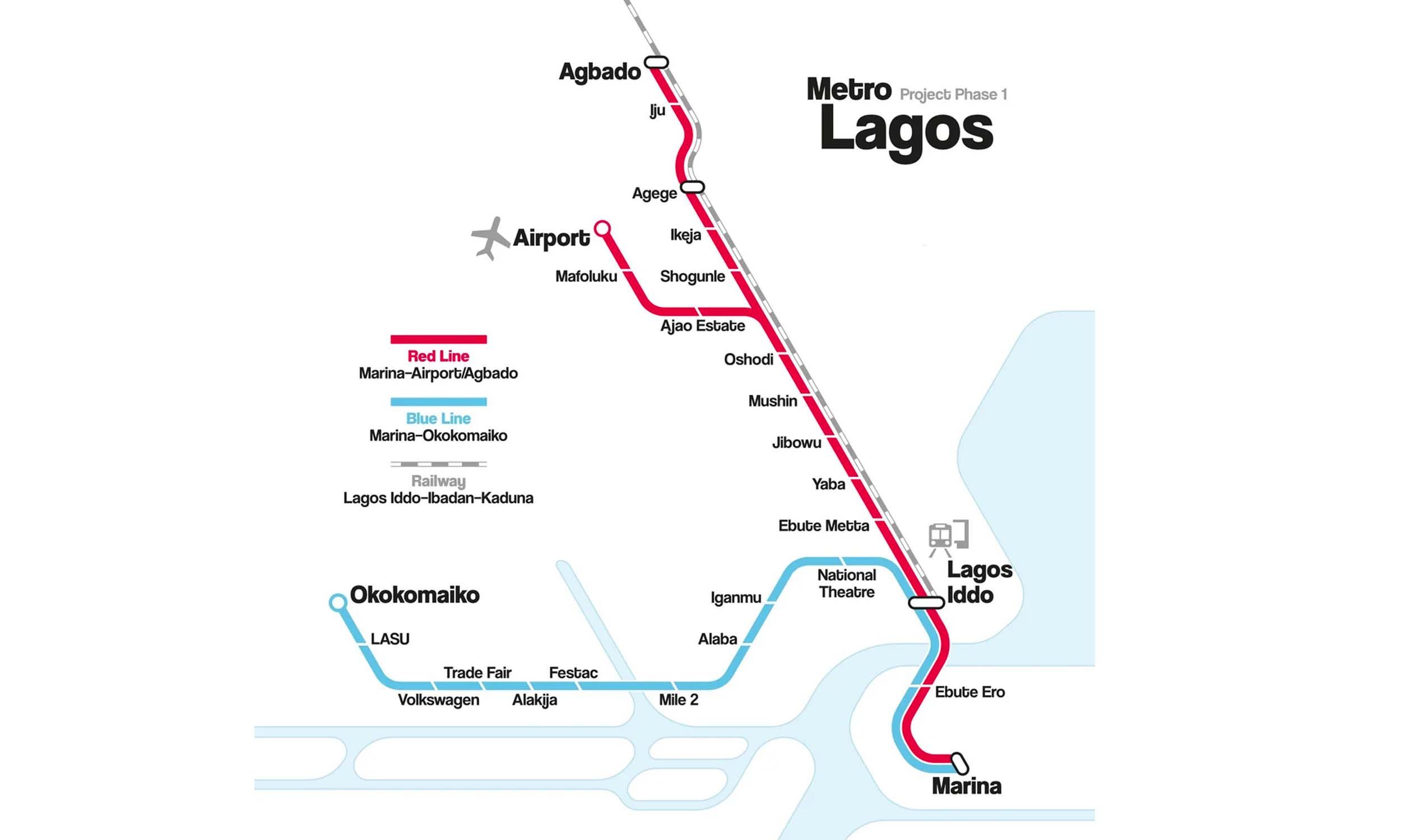 Lagos Metro map