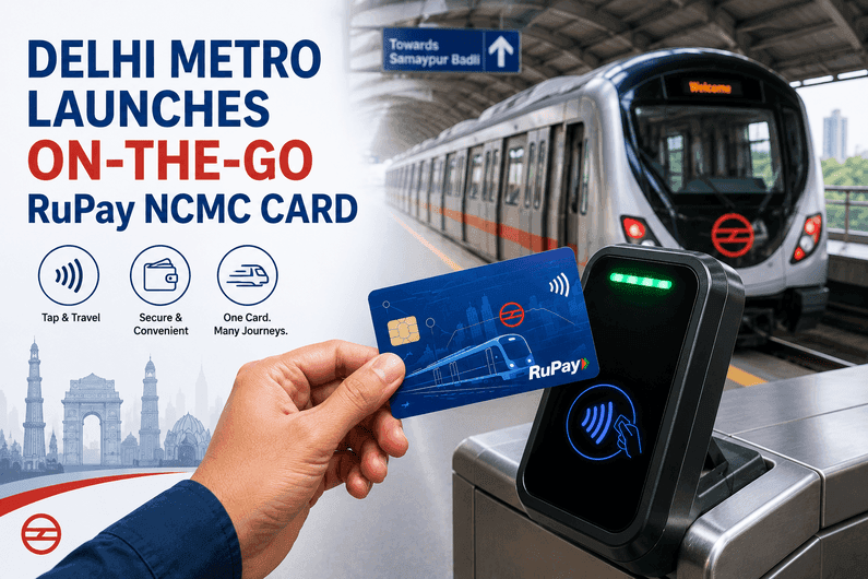 Delhi Metro has introduced a new on-the-go RuPay NCMC card for easy travel and payments across the metro network.