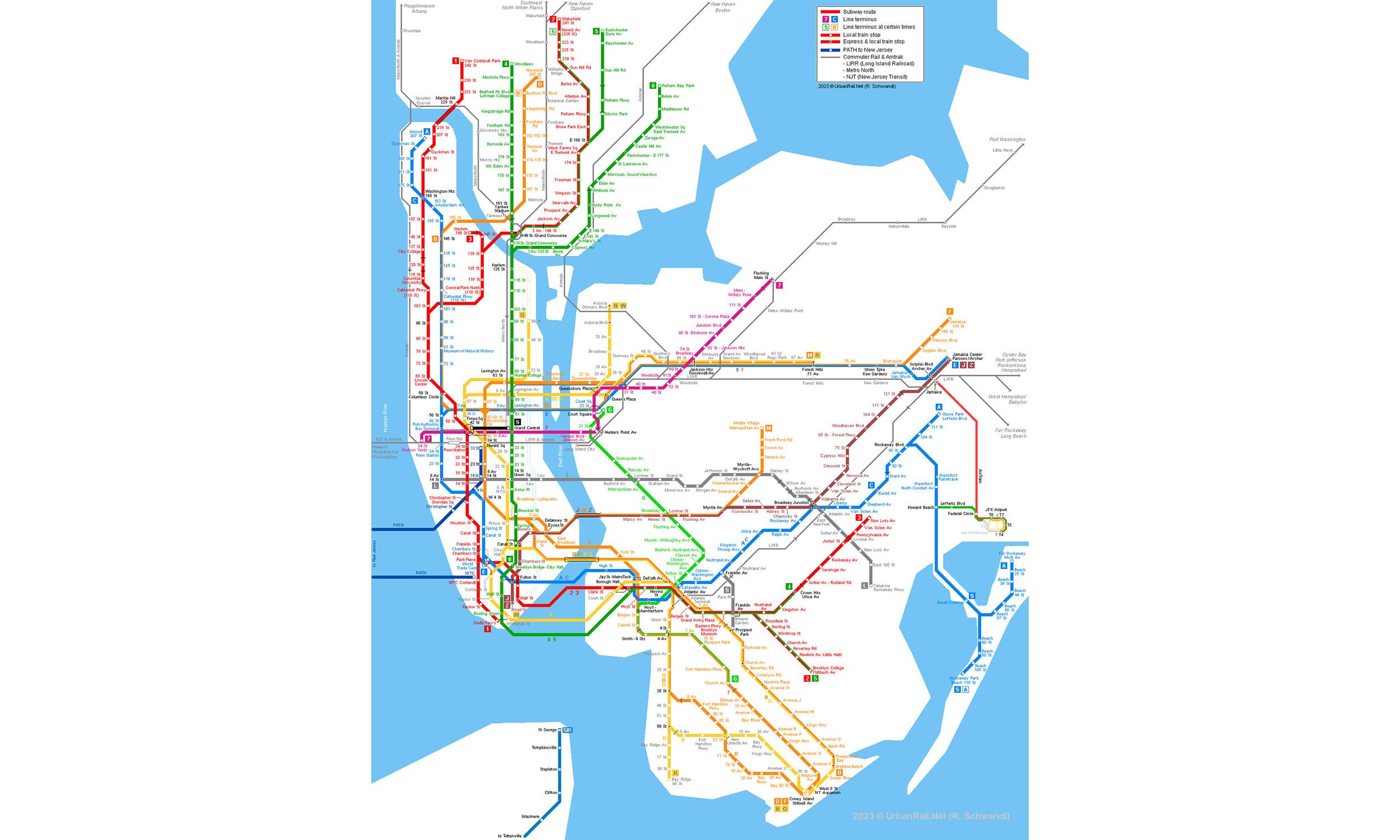 New York City Subway map