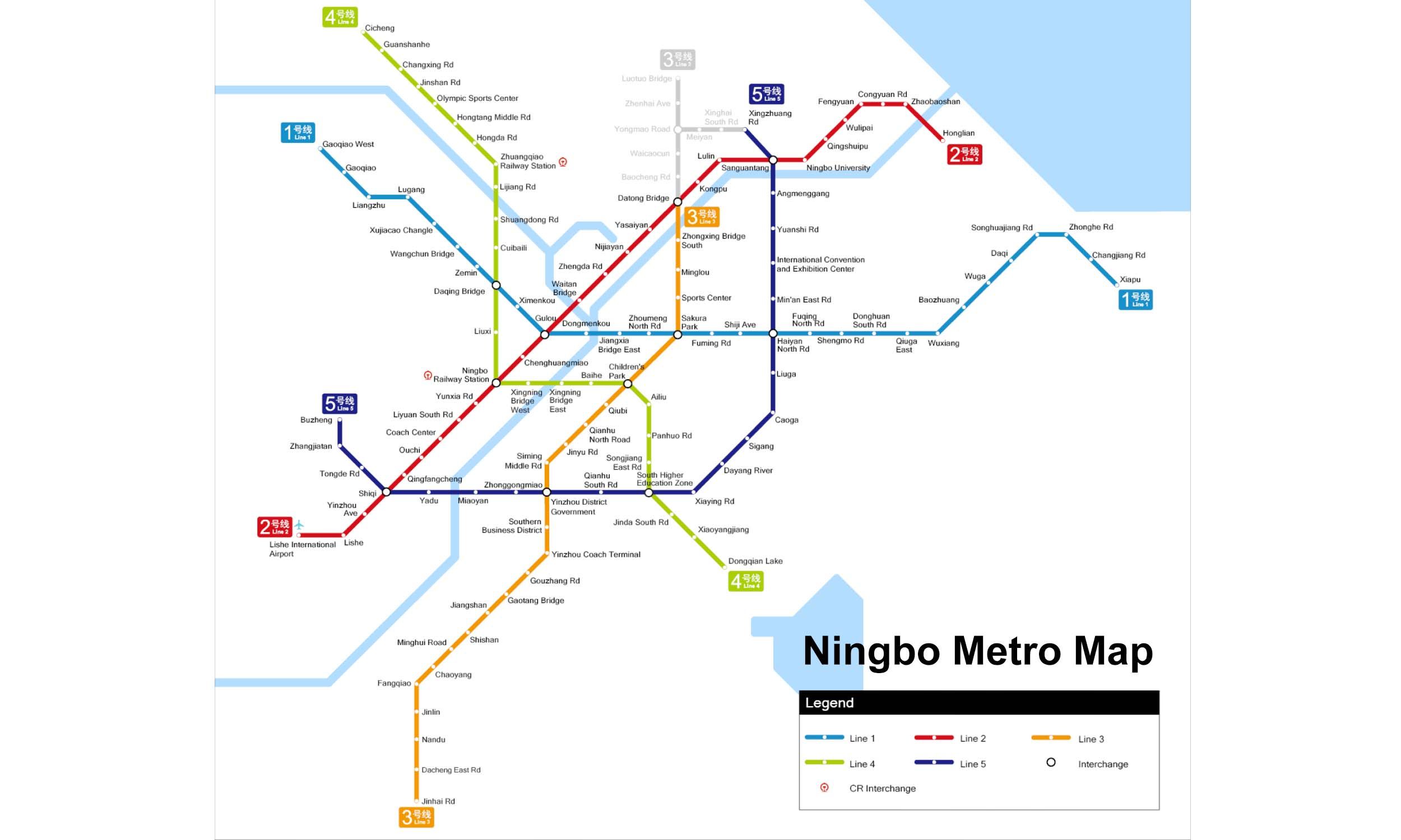 Ningbo Metro map