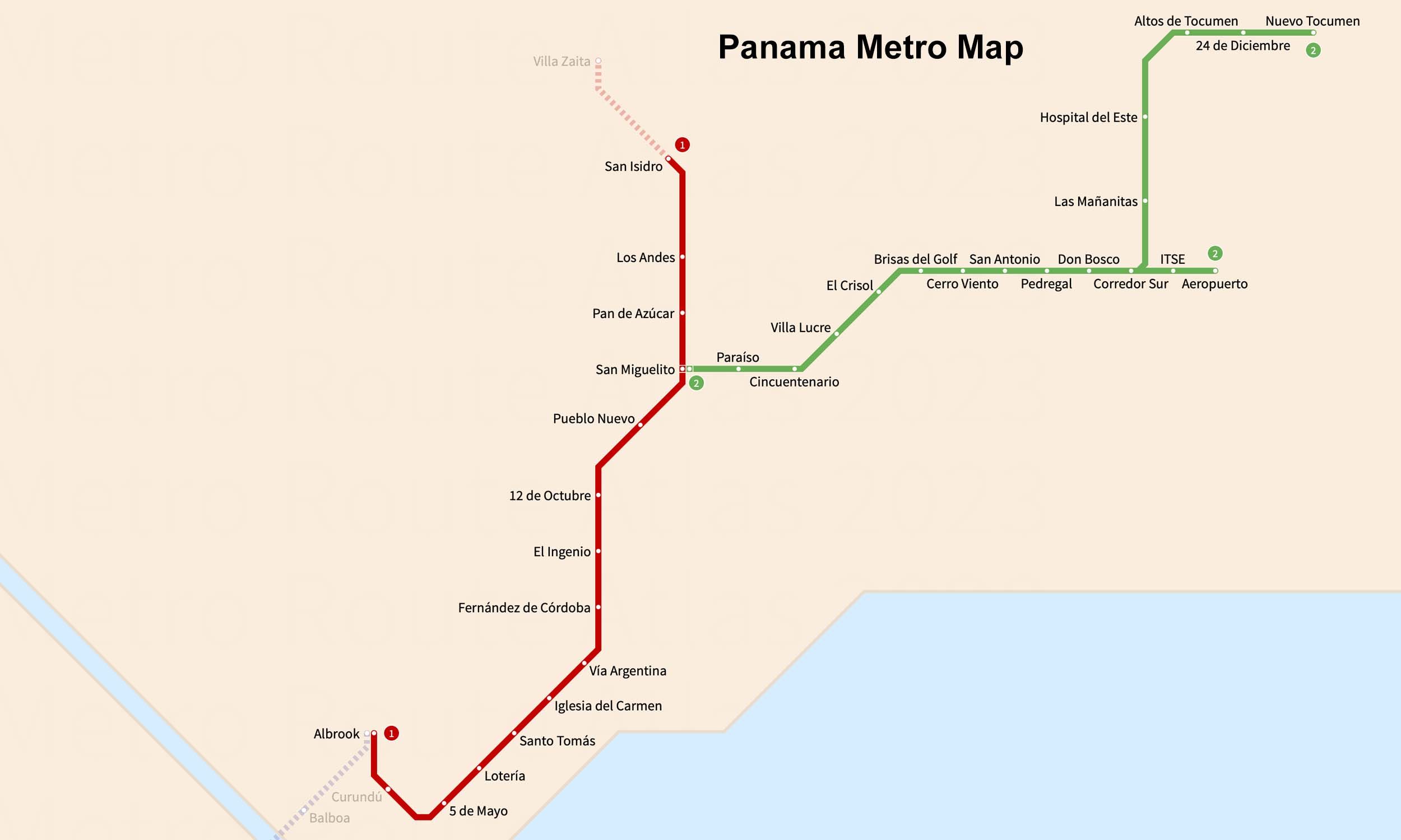 Panama Metro map