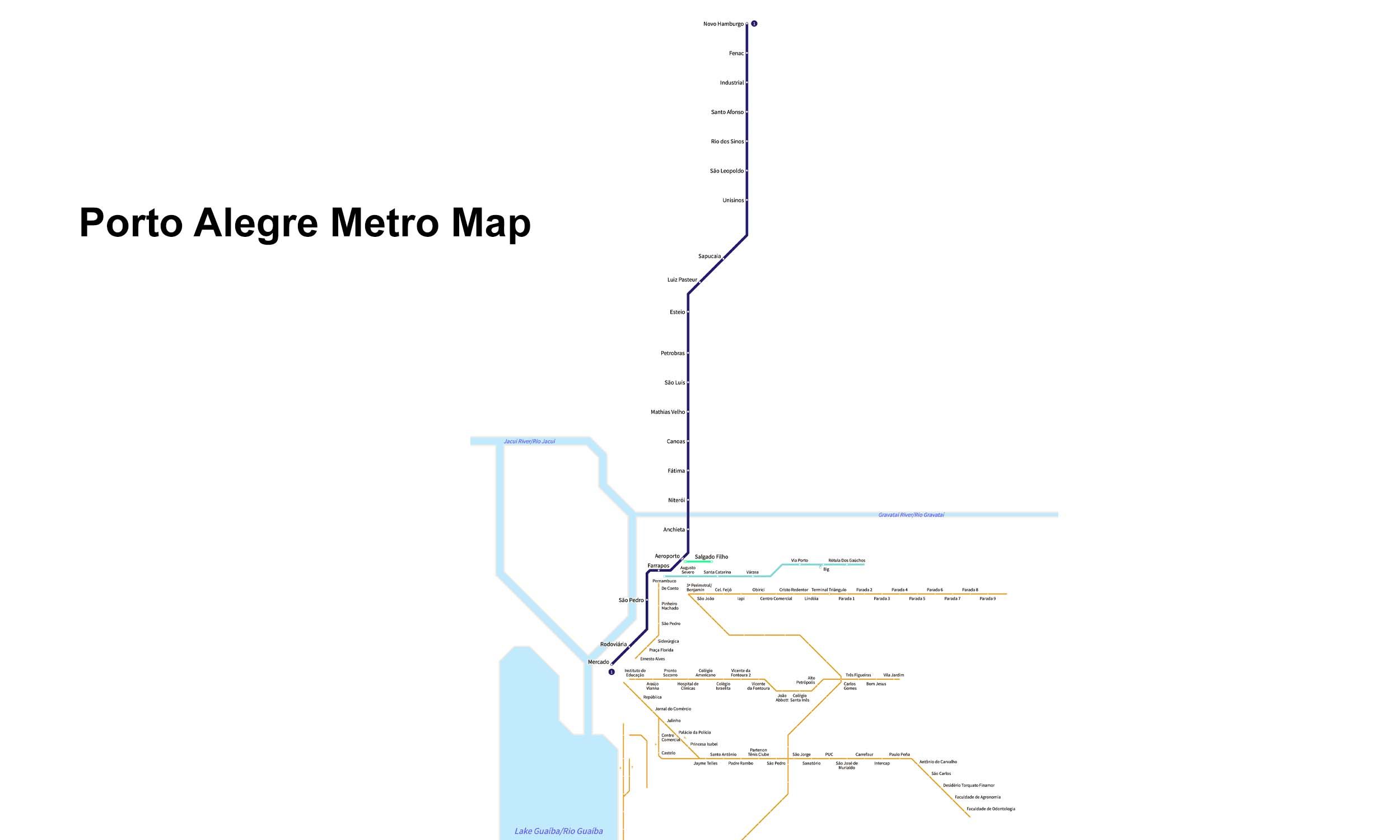 Porto Alegre Metro map