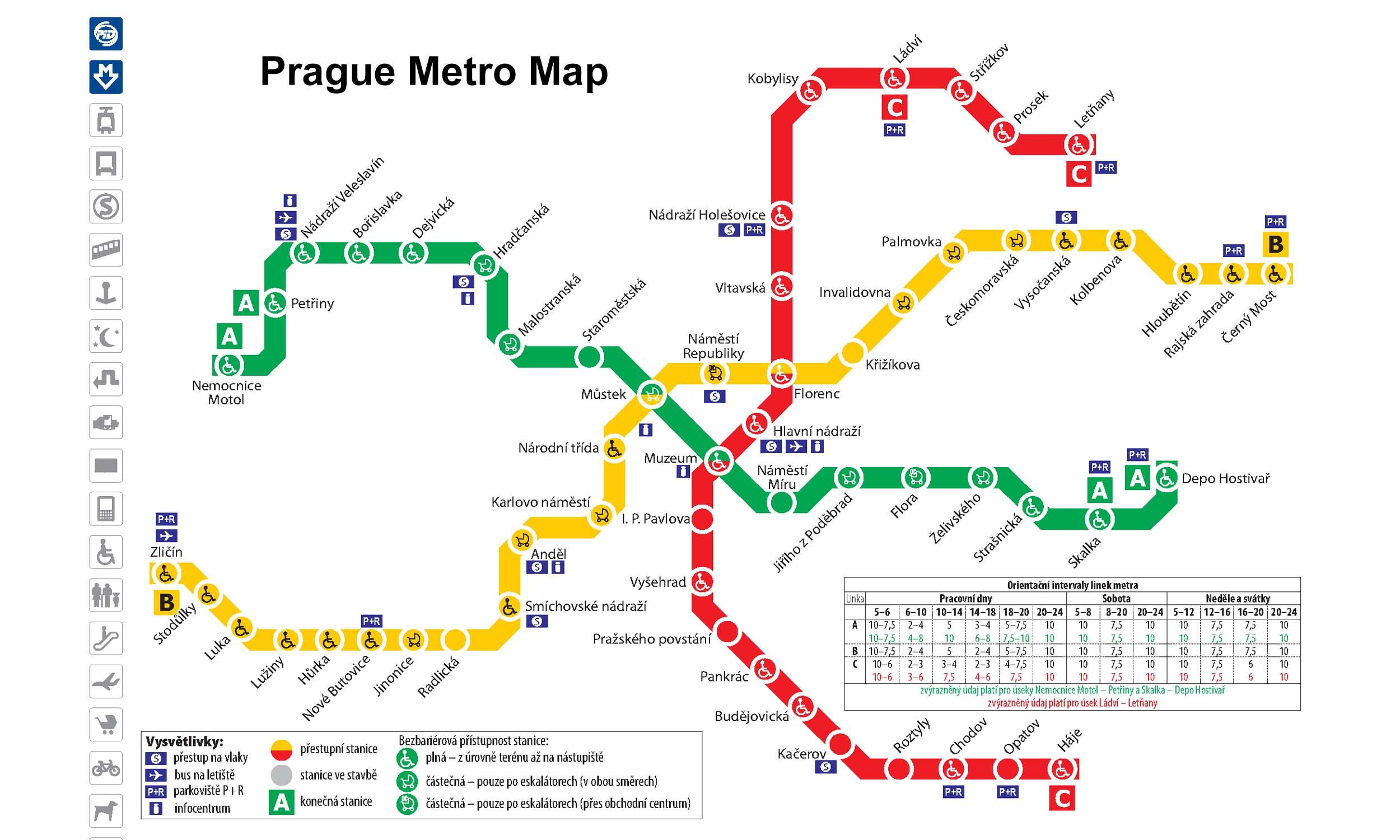 Prague Metro map