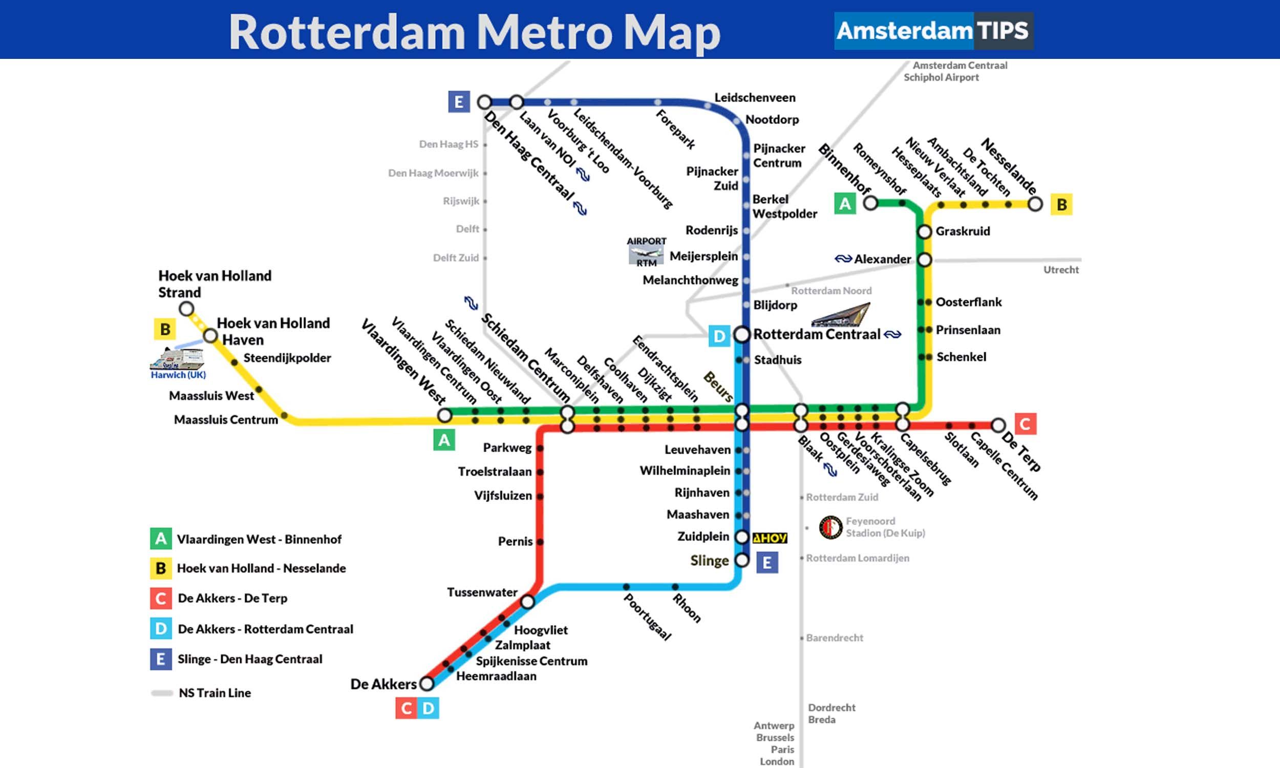 Rotterdam Metro map