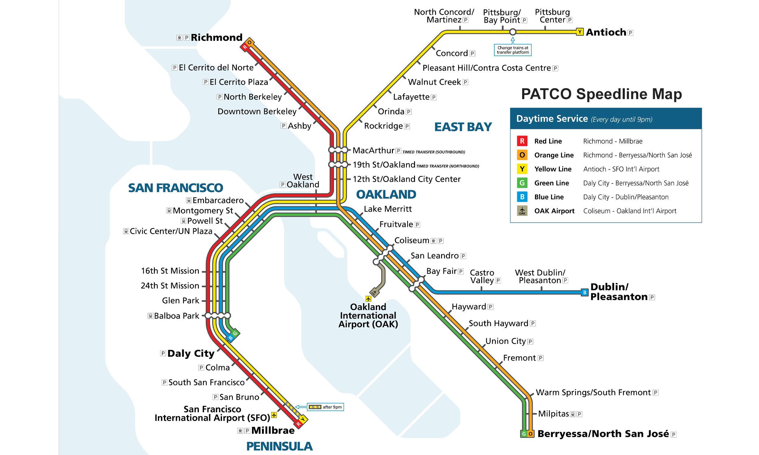 San Francisco BART map