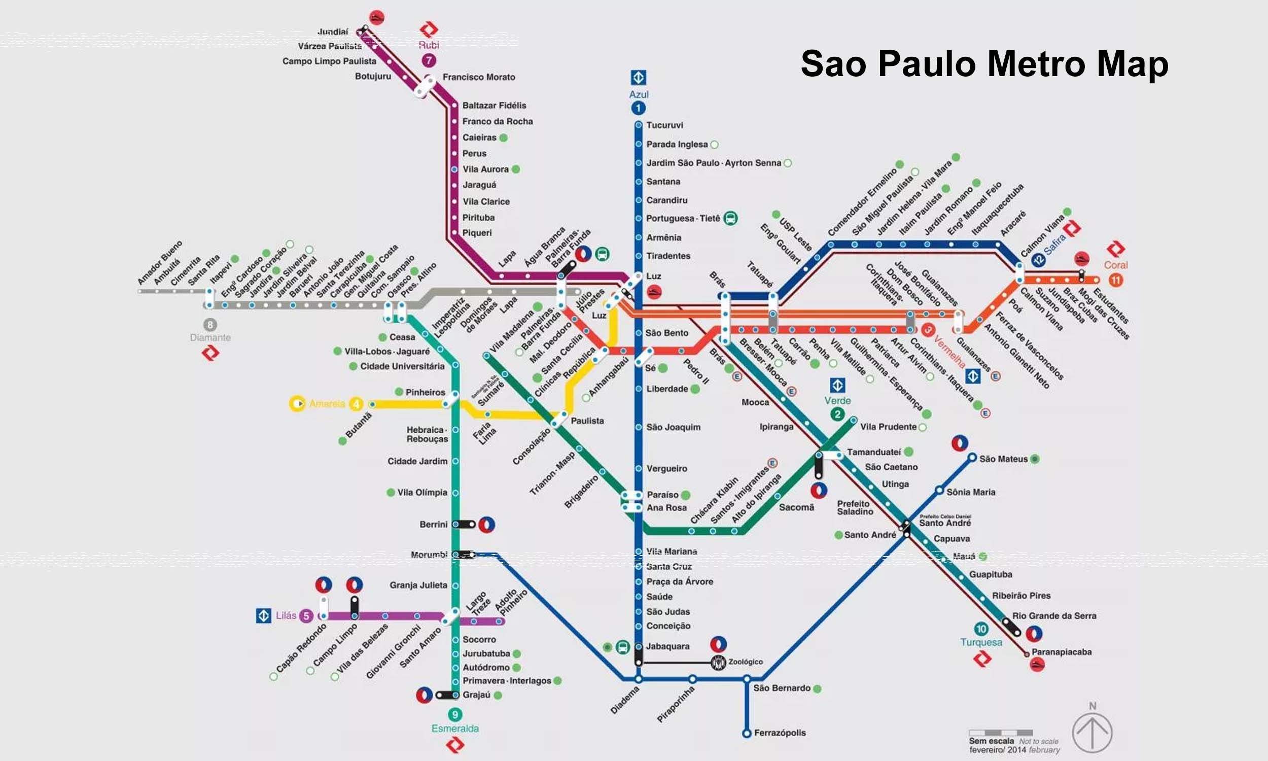Sao Paulo Metro map