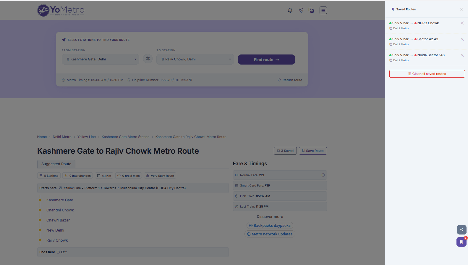 Introducing Save Route Feature on YoMetro