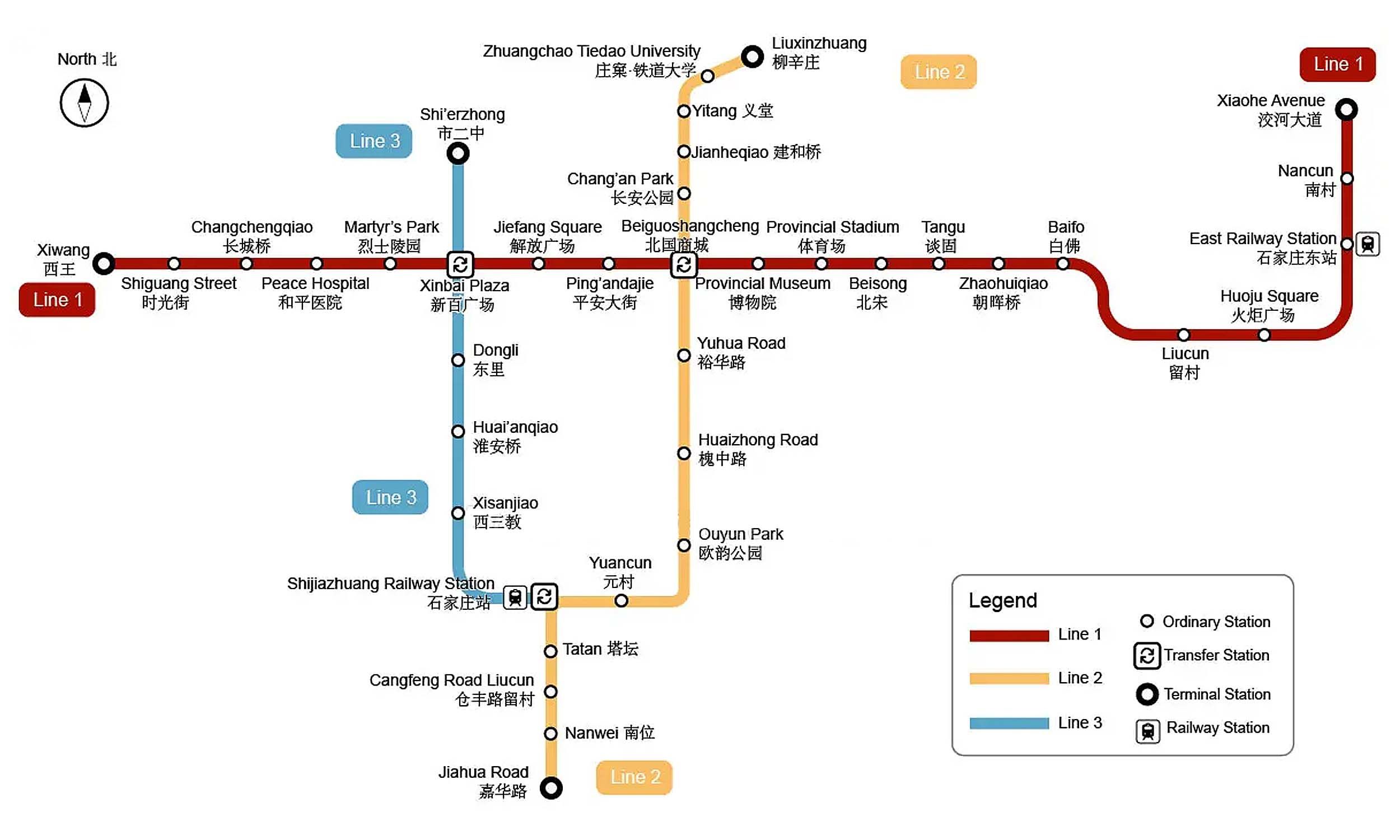 Shijiazhuang Metro map