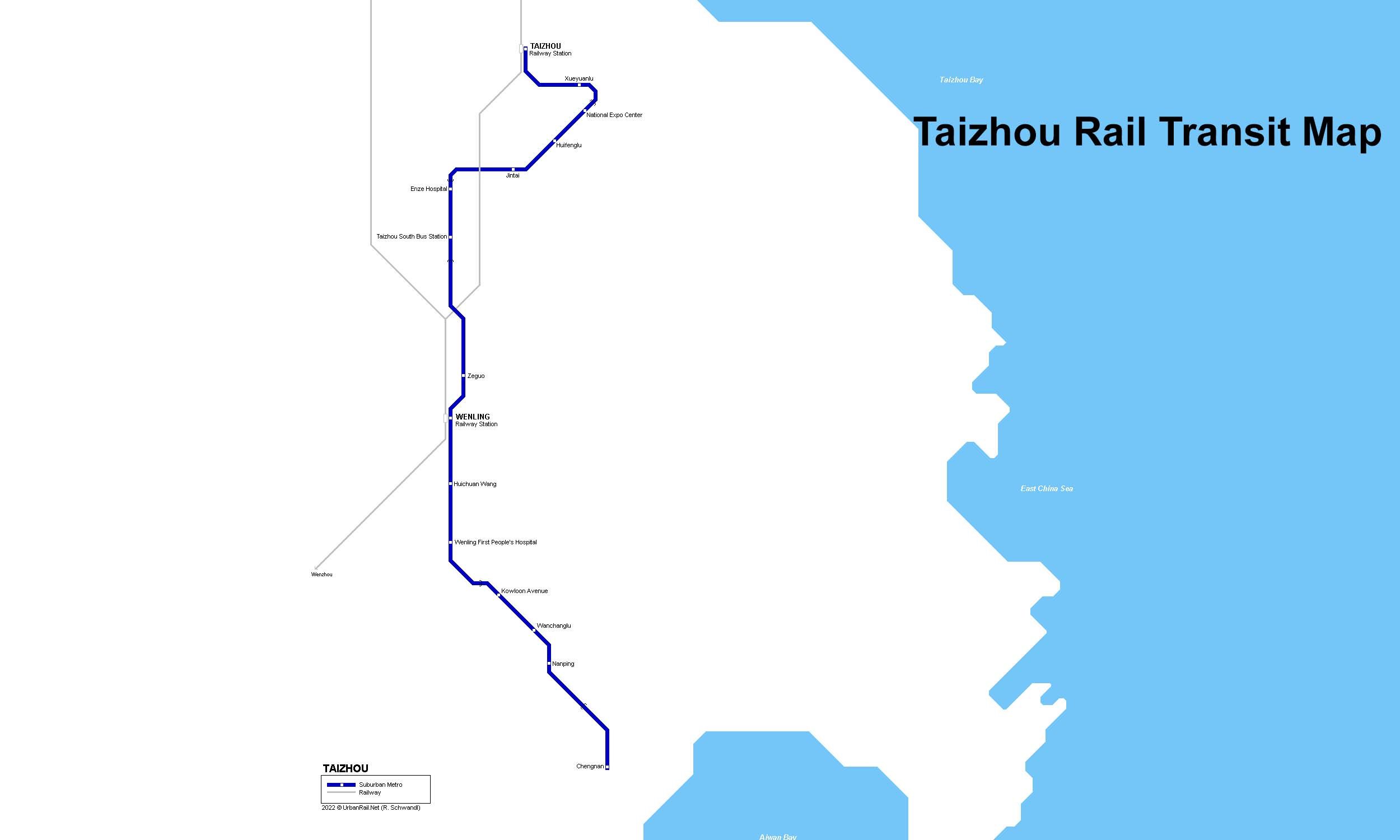 Taizhou Metro map