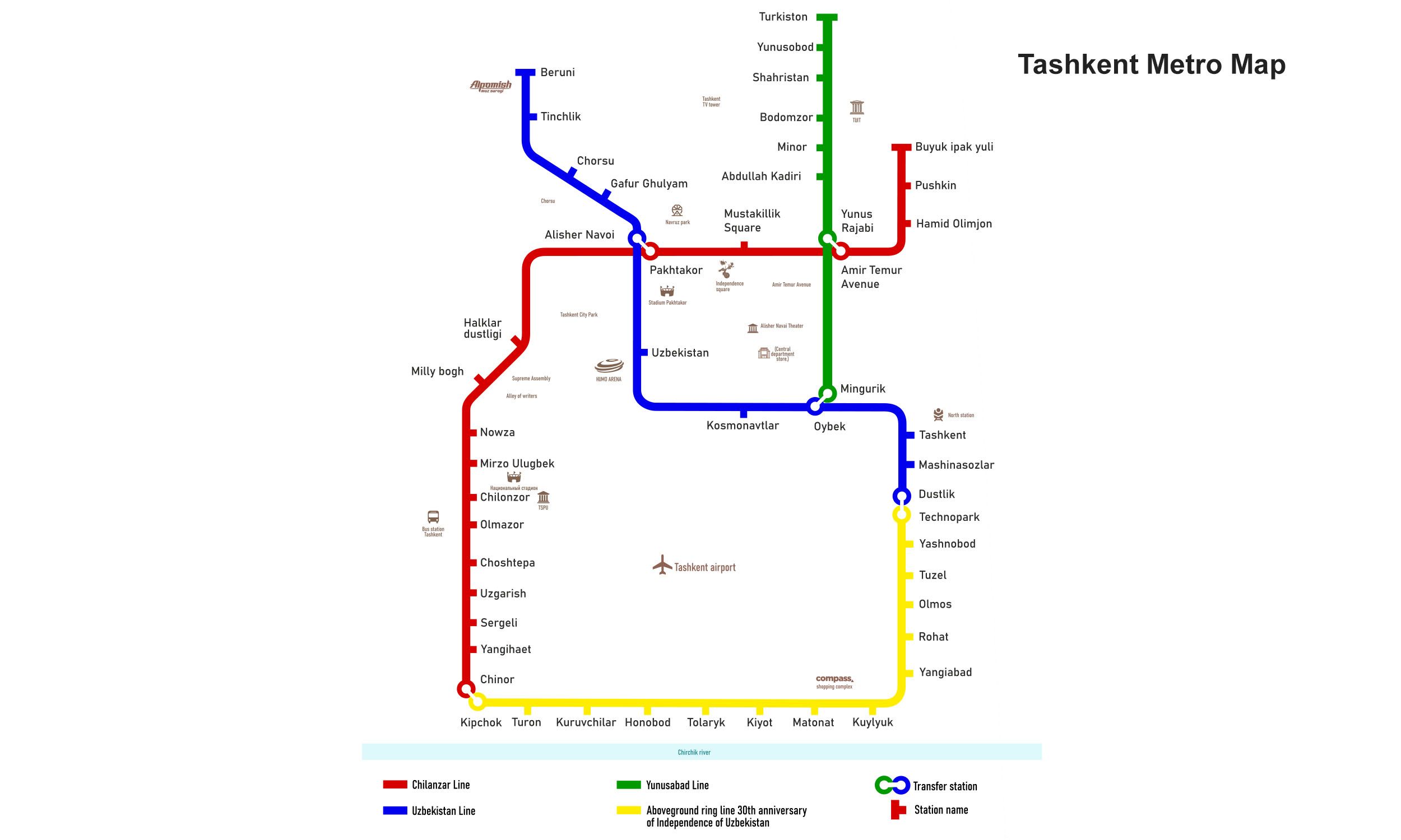 Tashkent Metro map