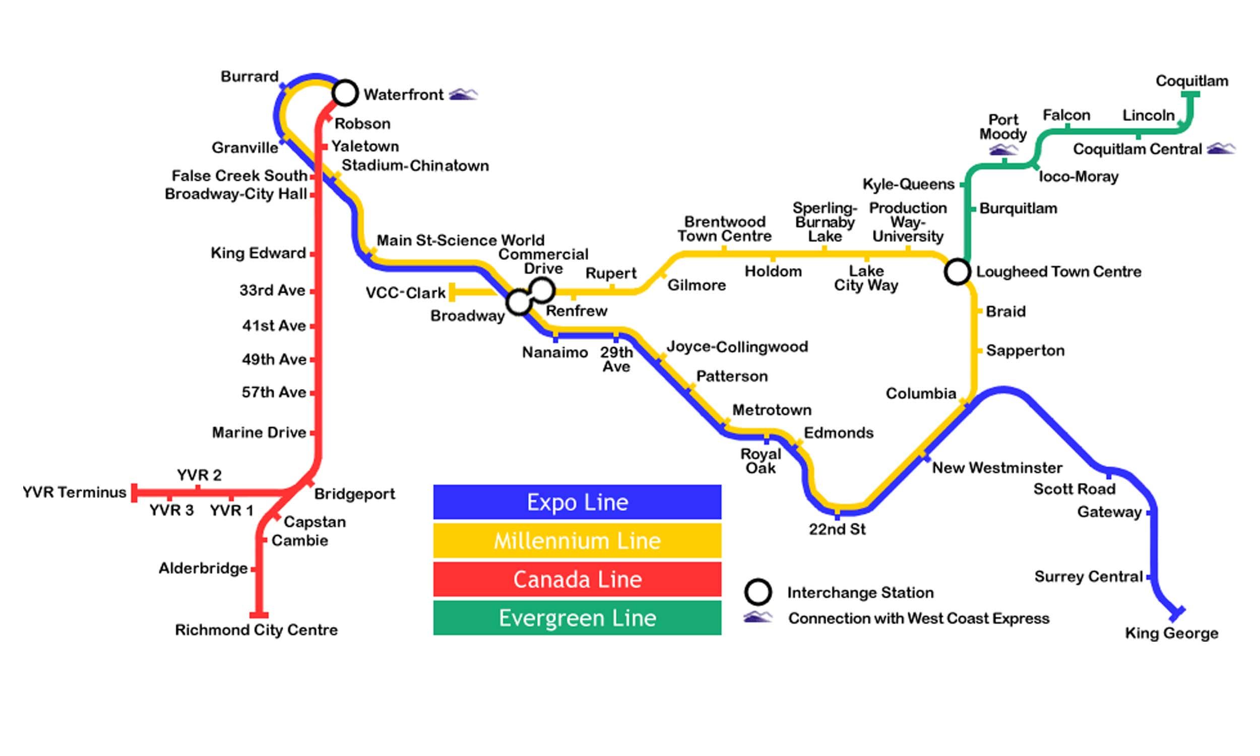 Vancouver SkyTrain map