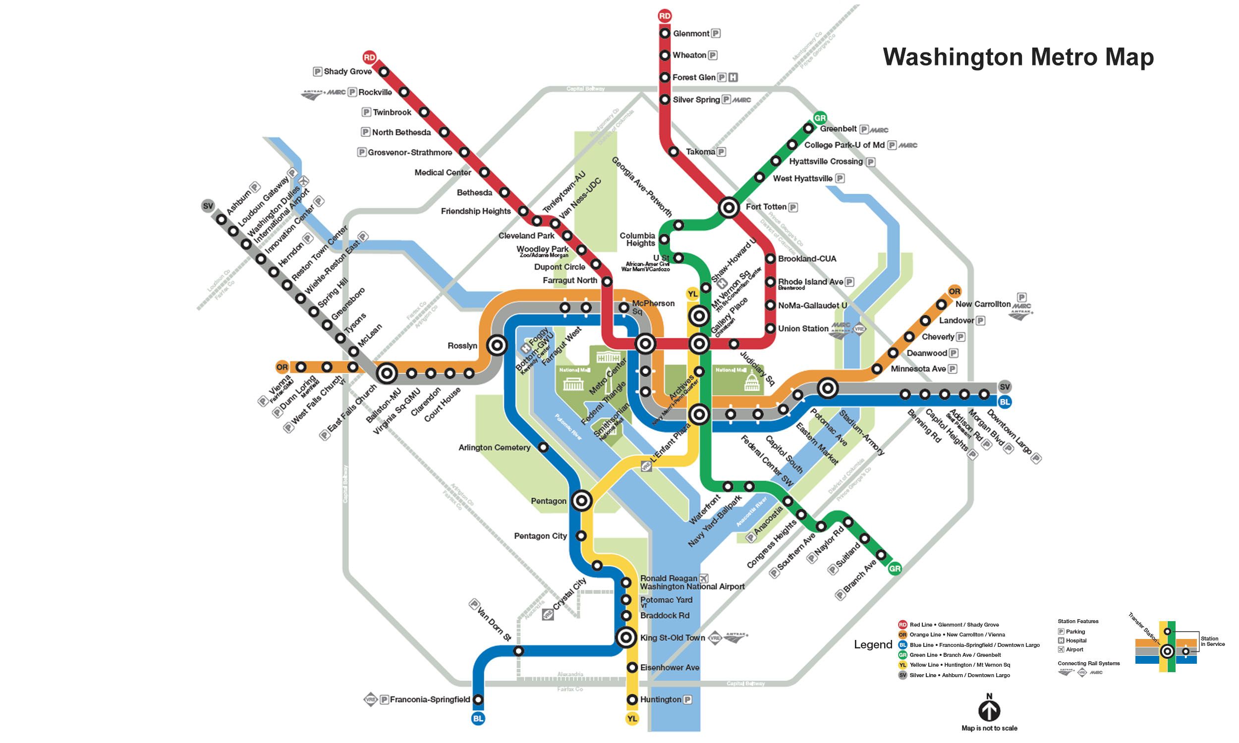 Washington Metro map