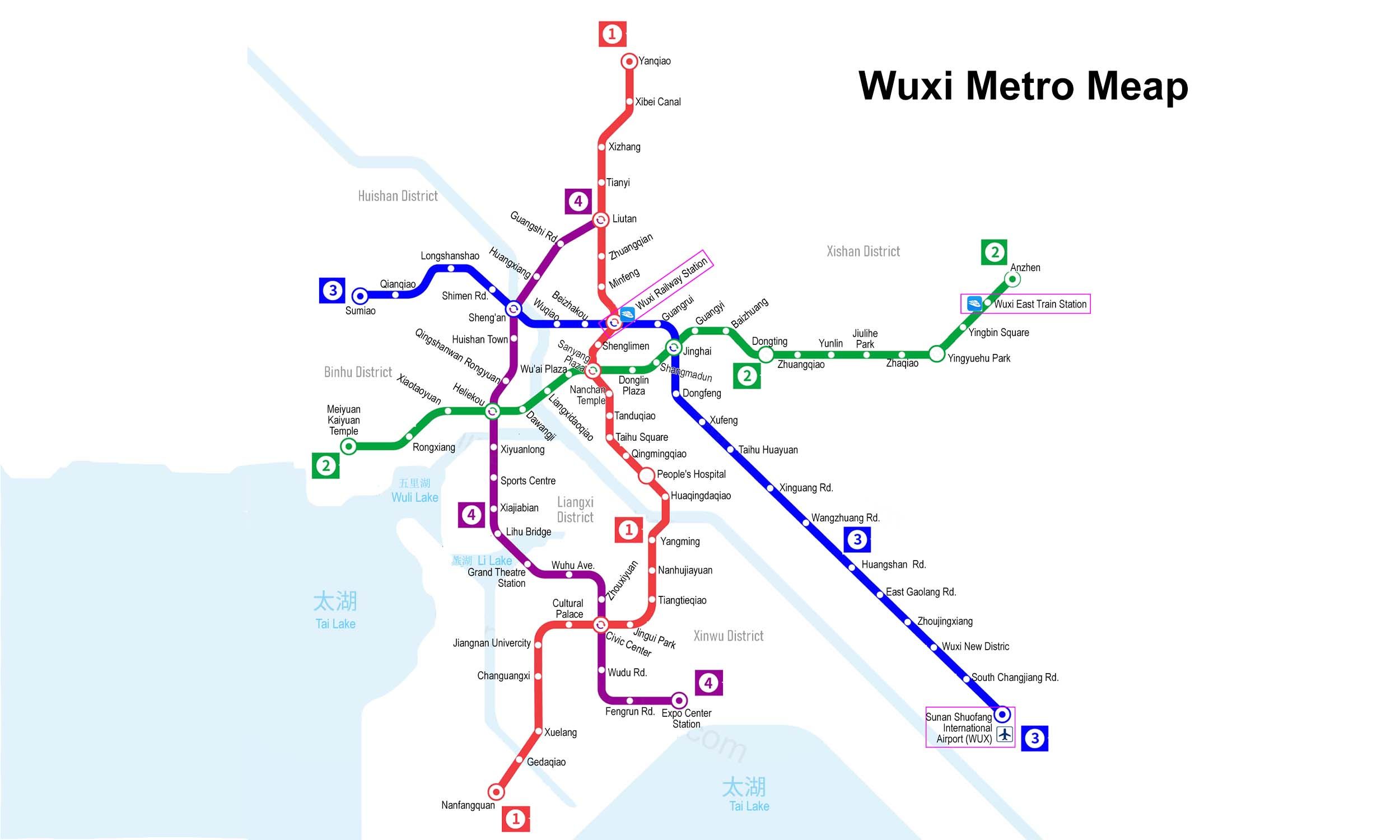 Wuxi Metro map