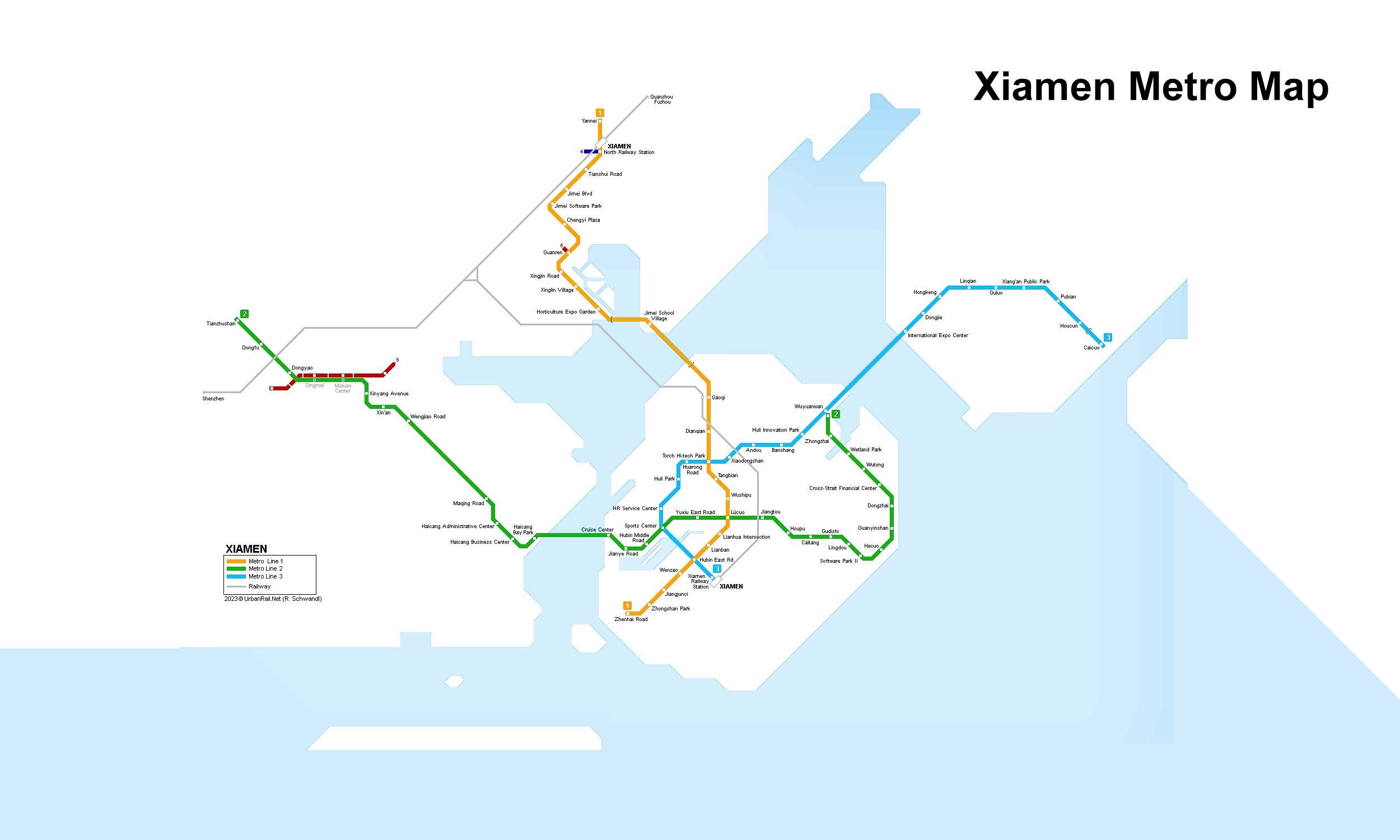 Xiamen Metro map