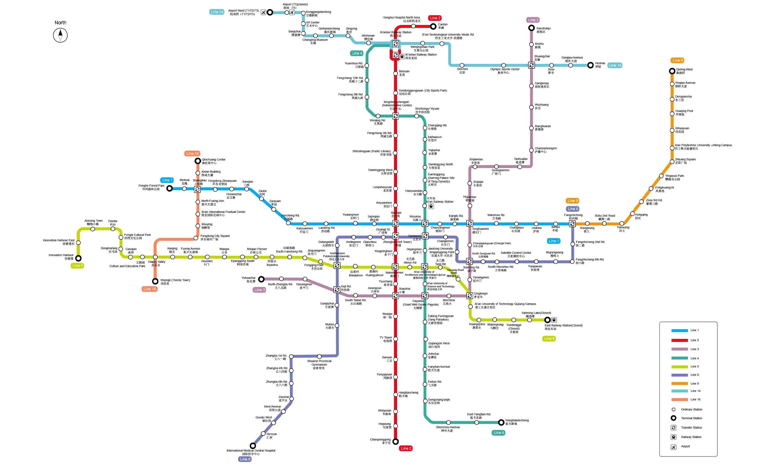 Xi'an Metro map