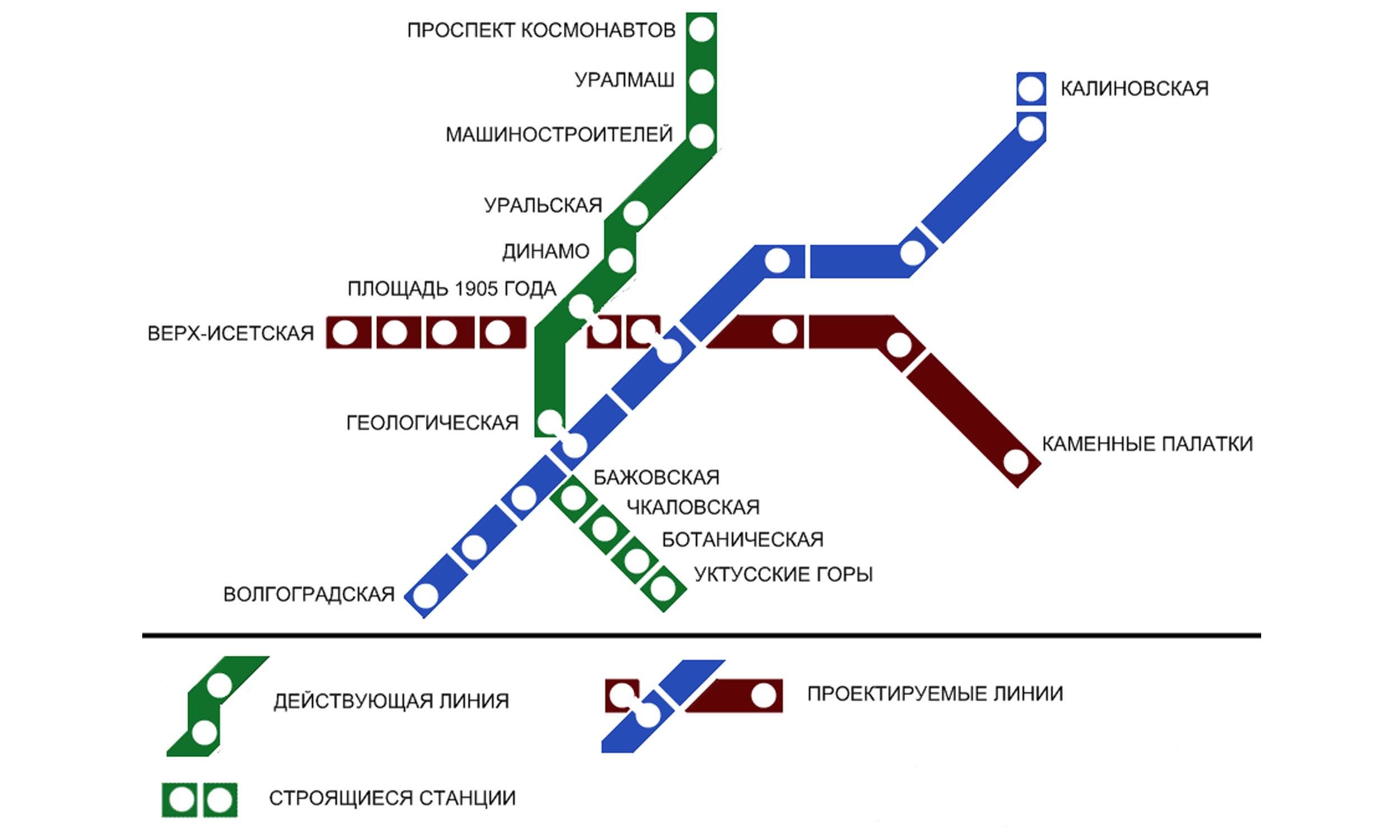 Yekaterinburg Metro map